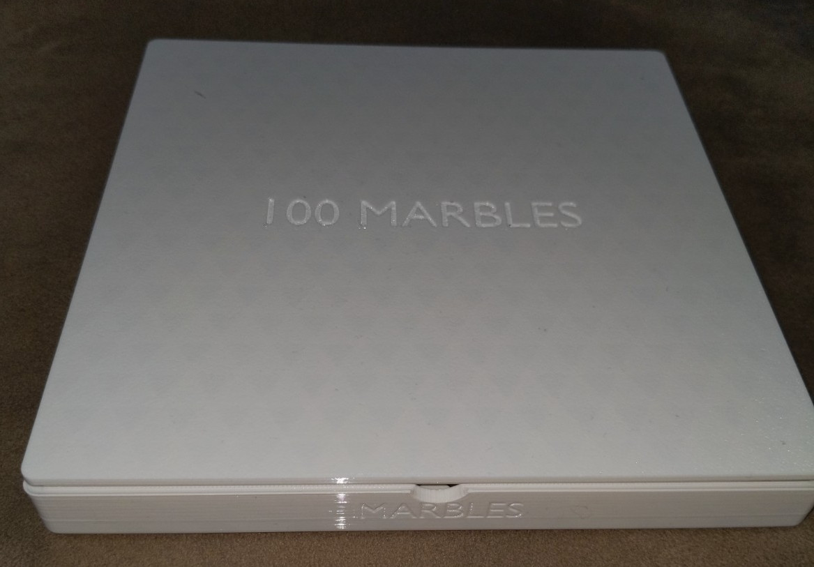 NO MARBLES – LARGE 100x 20mm Marbles Display Storage Sorting Tray Case