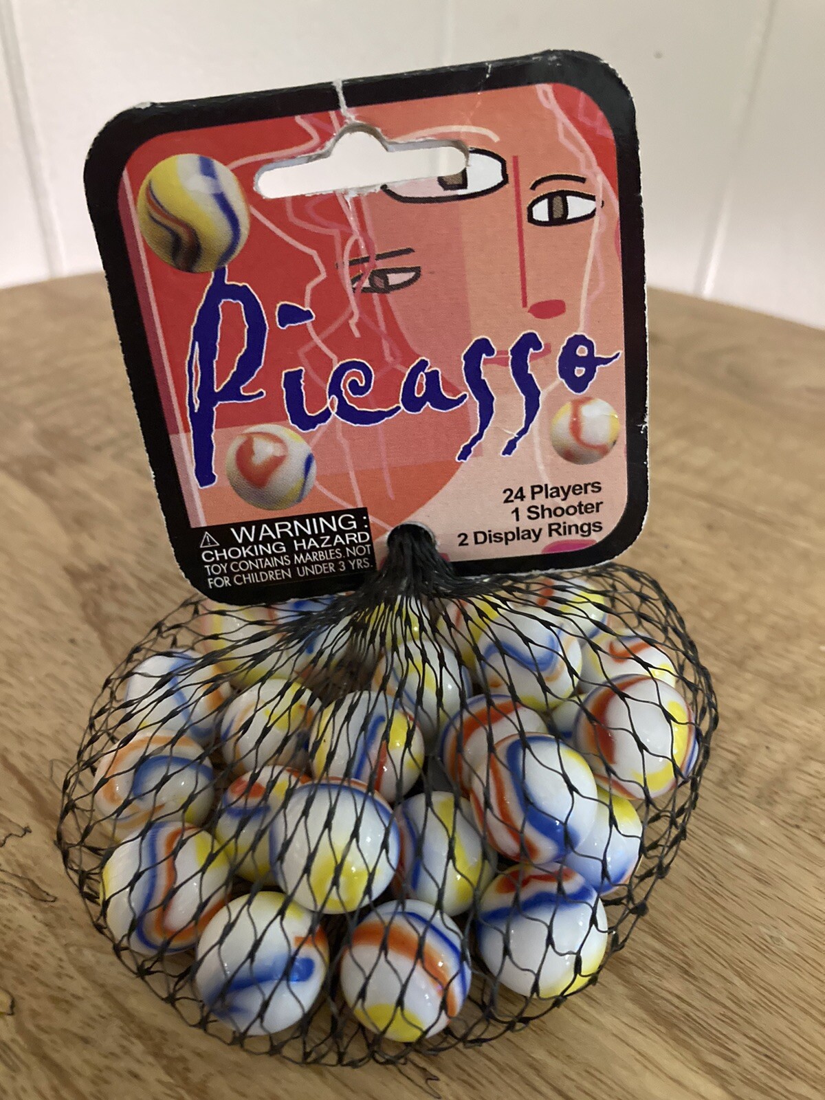 Picasso Marbles In Bag 24 Players 1 Shooter 2 Display Rings