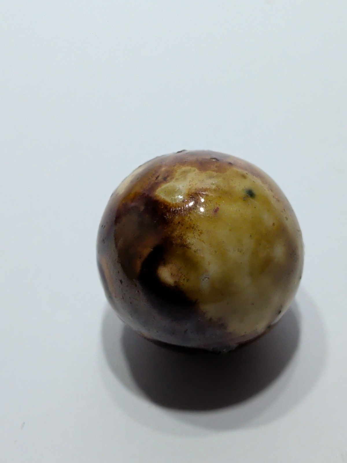 ✨ANTIQUE✨ German Bennington Hard Clay Marble Shooter Size 1″ Brown Primitive
