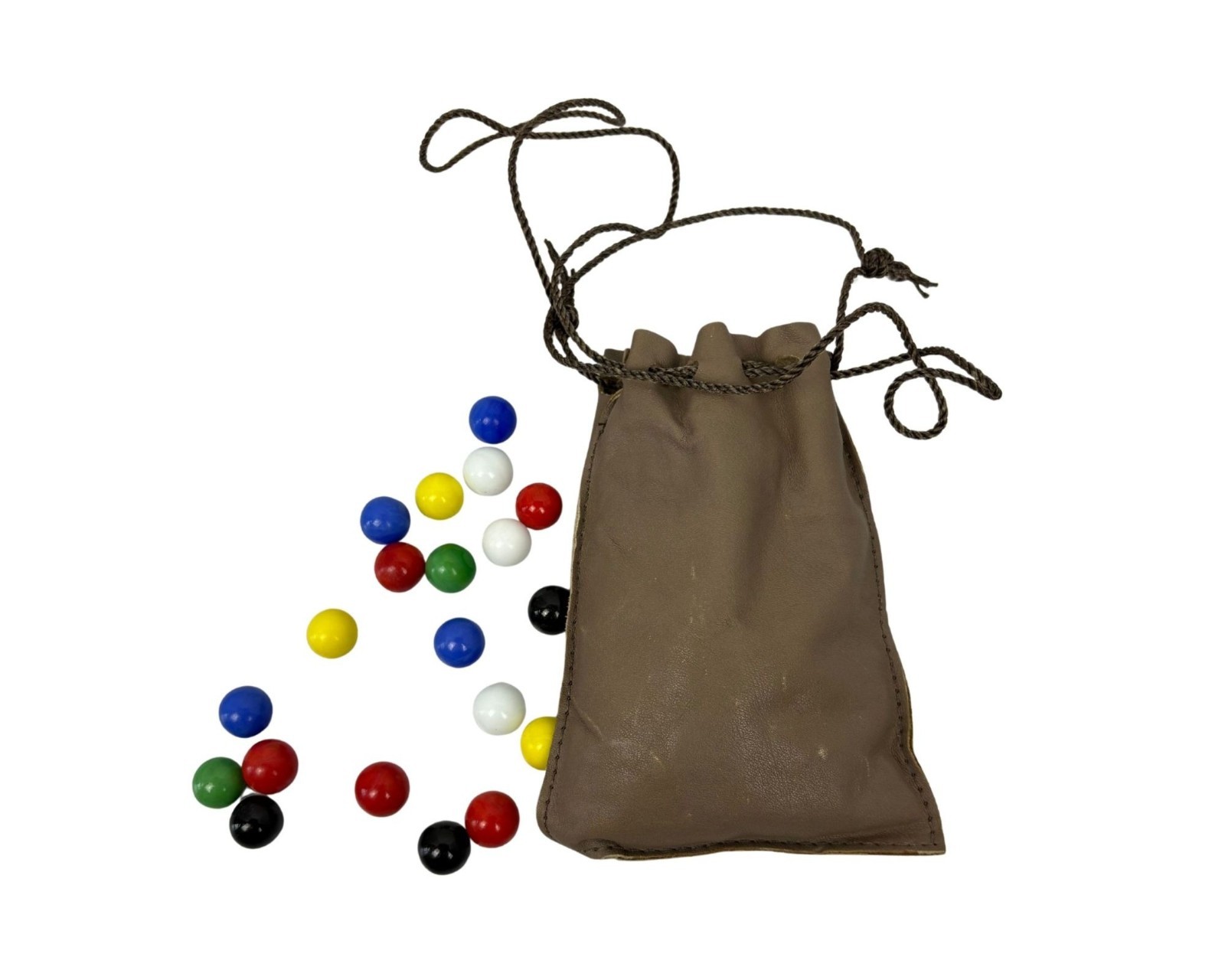 2 BAGS OF VINTAGE AMERICAN MADE GLASS MARBLES FOR CHINESE CHECKERS – MARBLE KING