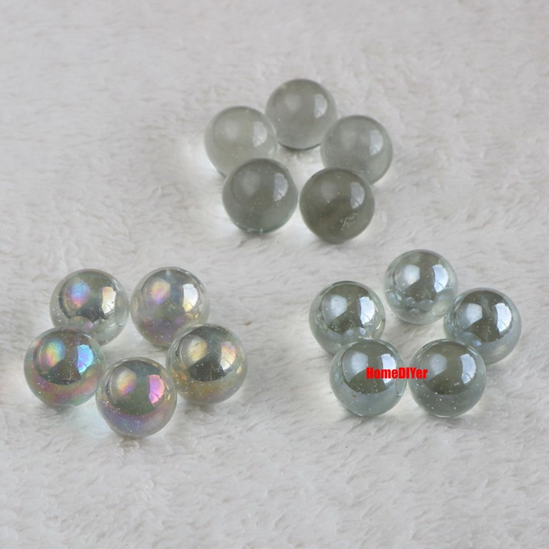16mm Colourful Glass Marbles Solid Balls Traditional Kids’ Toys Games Decorative