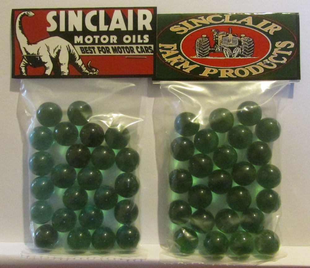 2 Bags Of Sinclair Motor Oils “Sinclair Farm Products” Promo Marbles