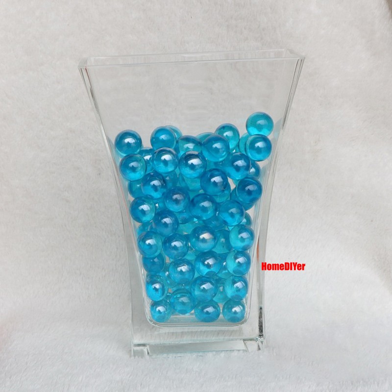 14mm-25mm Lake Blue Glass Marbles Traditional Toys Games Craft Decorative Balls
