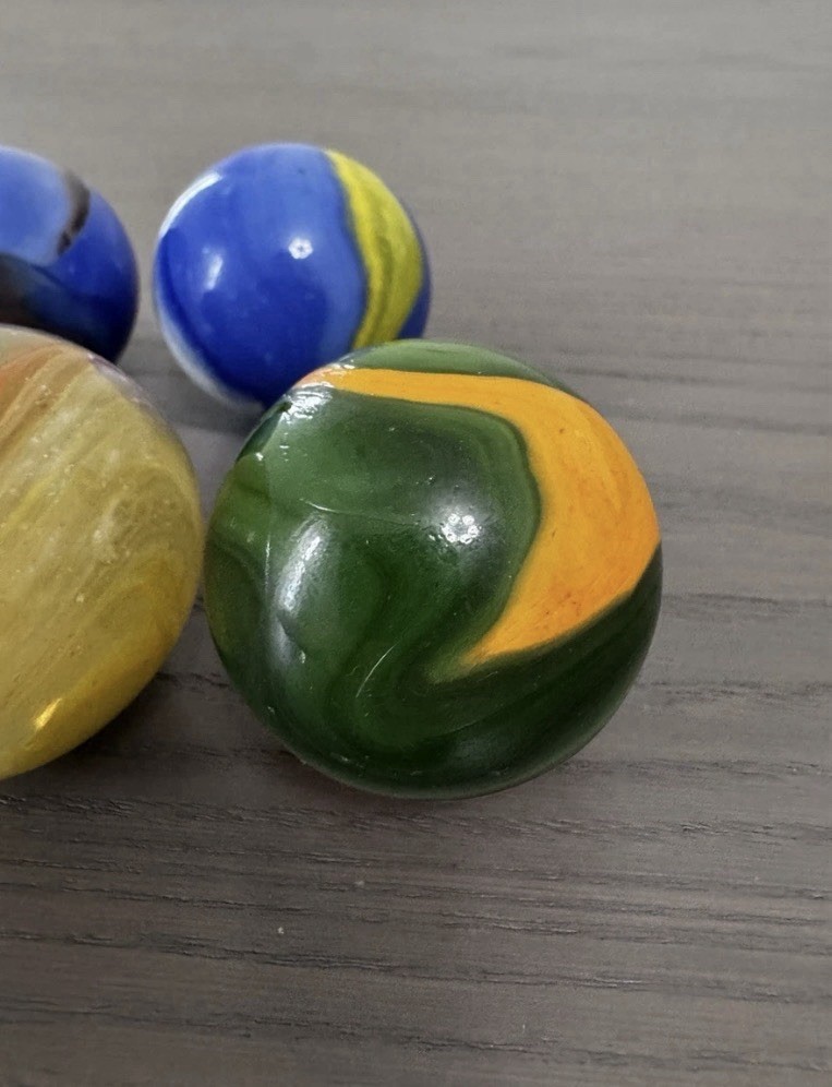 Vintage Marble Lot – 42mm Toebreaker Large Shooter – 5 Total Marbles$75obo
