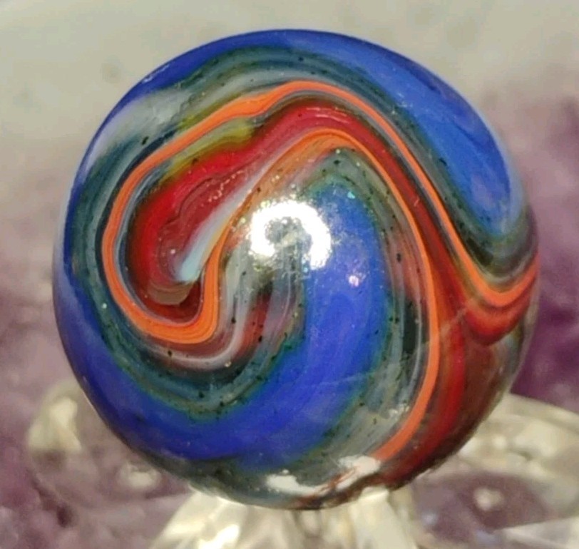 .73″ JABO/D.A.S. MARBLES💥GREEN AV. SWIRL TOYS NM+