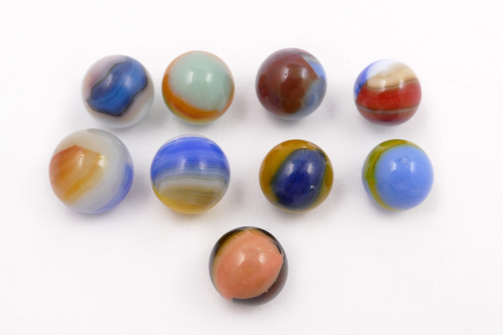 Lot of 9 Vintage Patch and Ribbon Marbles