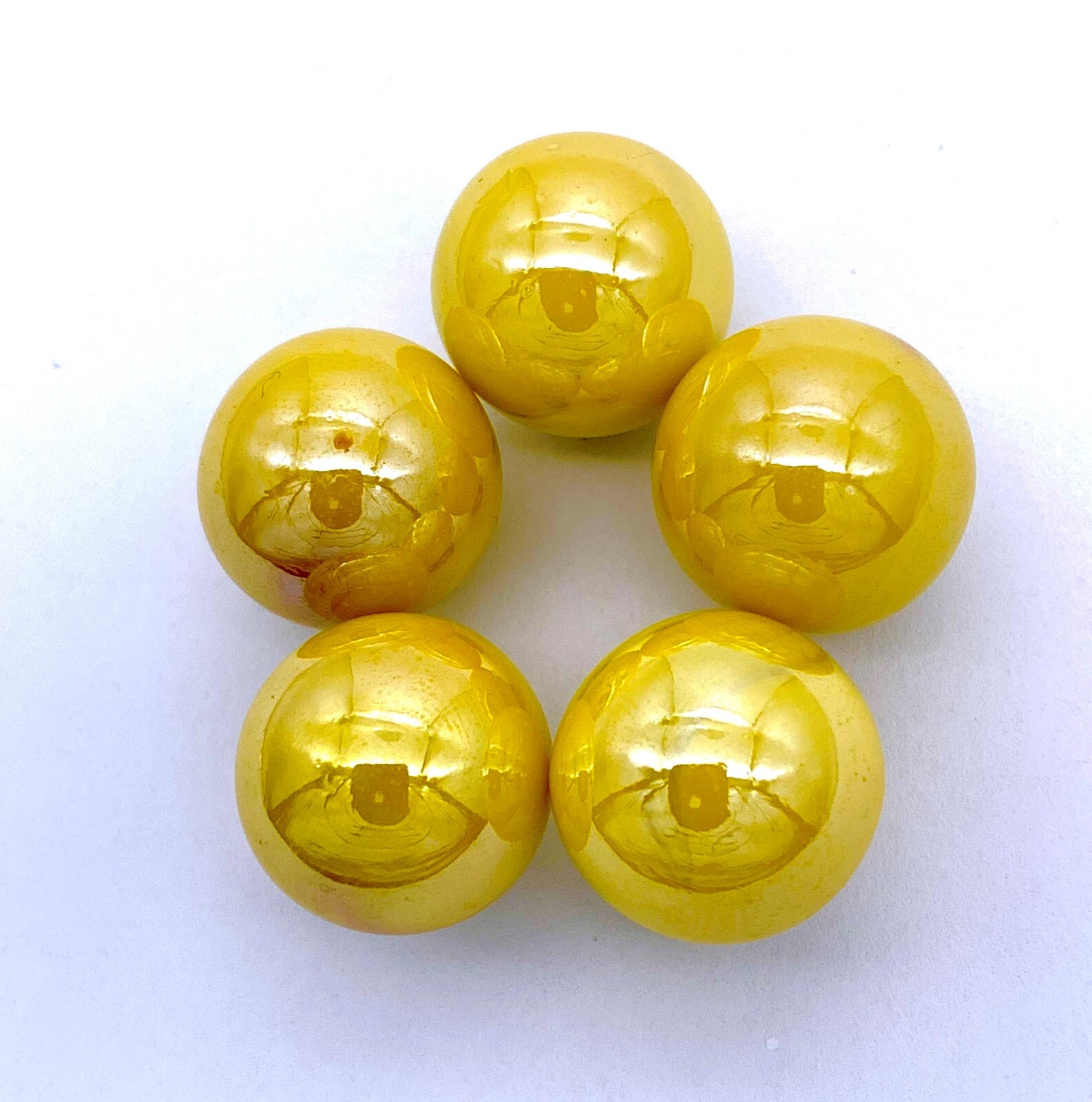 New for 2023! 16mm Iridescent Opal Glass Marbles Choice 9 Colors Pks of 5 Vacor