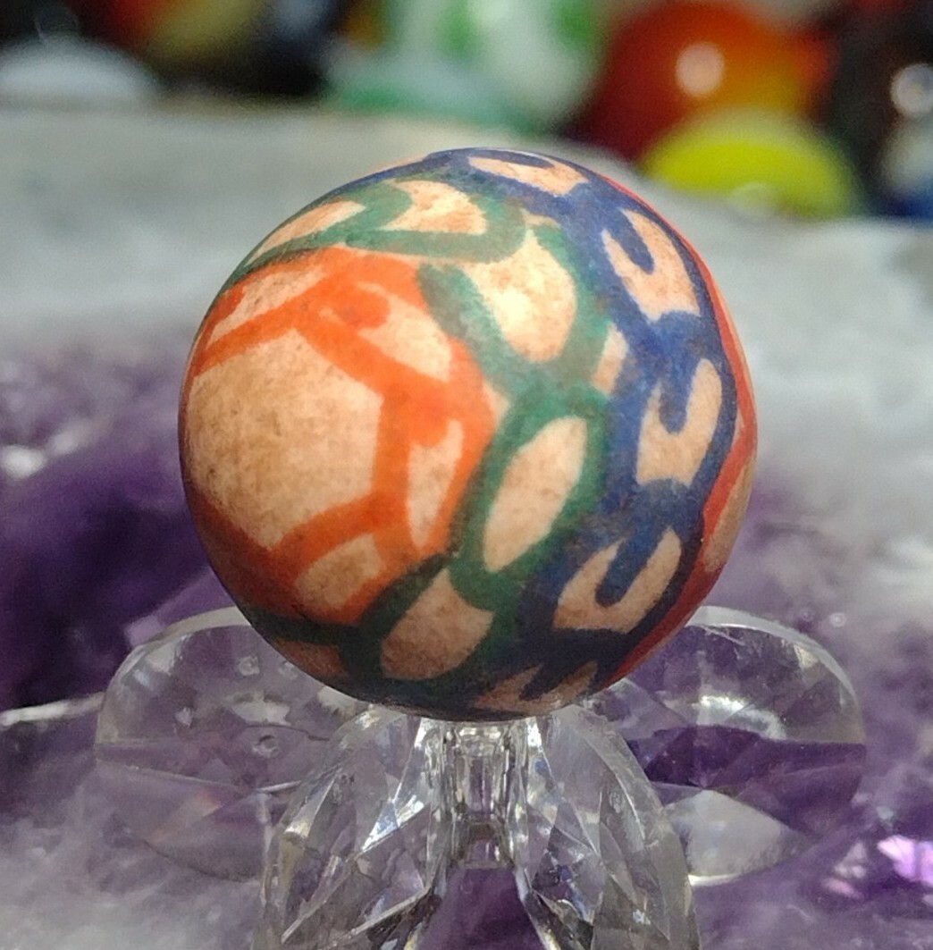 .69″ -HAND PAINTED MARBLES – NM LOOK