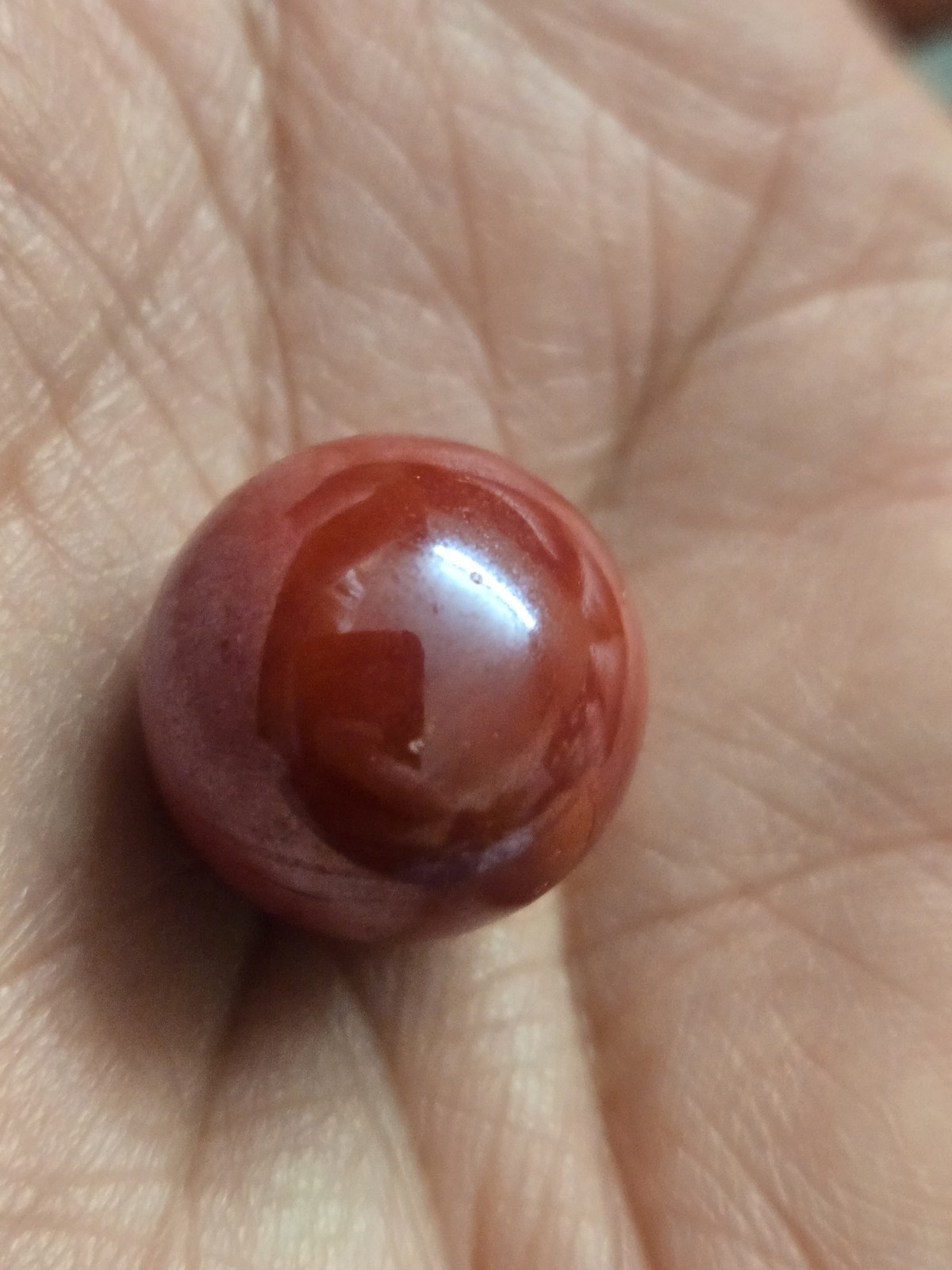 🔥 Vintage CAC Rare Red Brick Swirl Christensen Marble