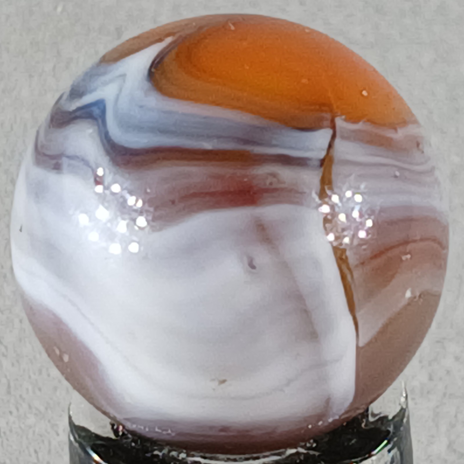 Vintage Vitro Exotic Conqueror Marble .63 Inches Near-Mint Condition