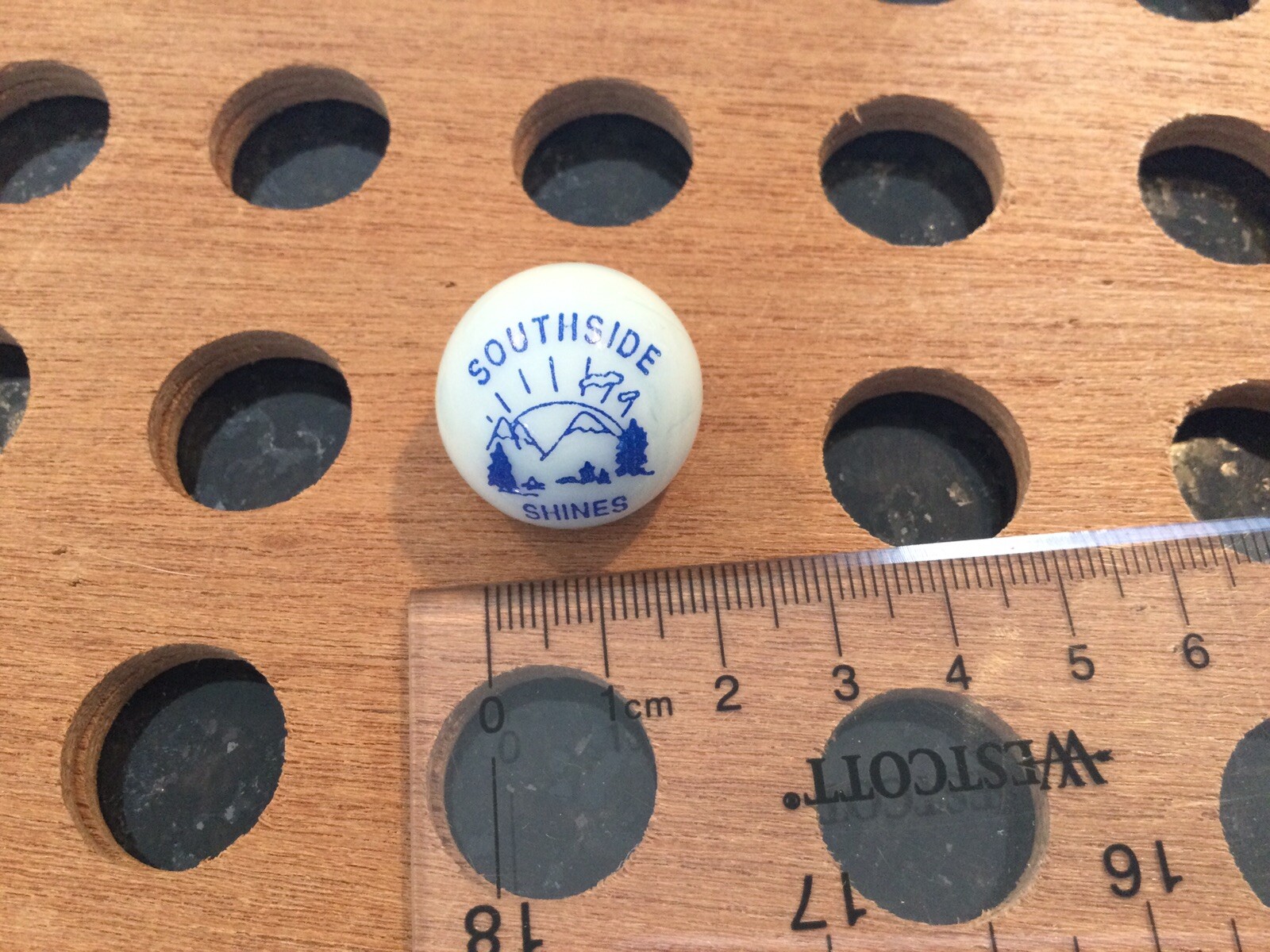Vintage | “South Side Shines” | White & Blue Marble