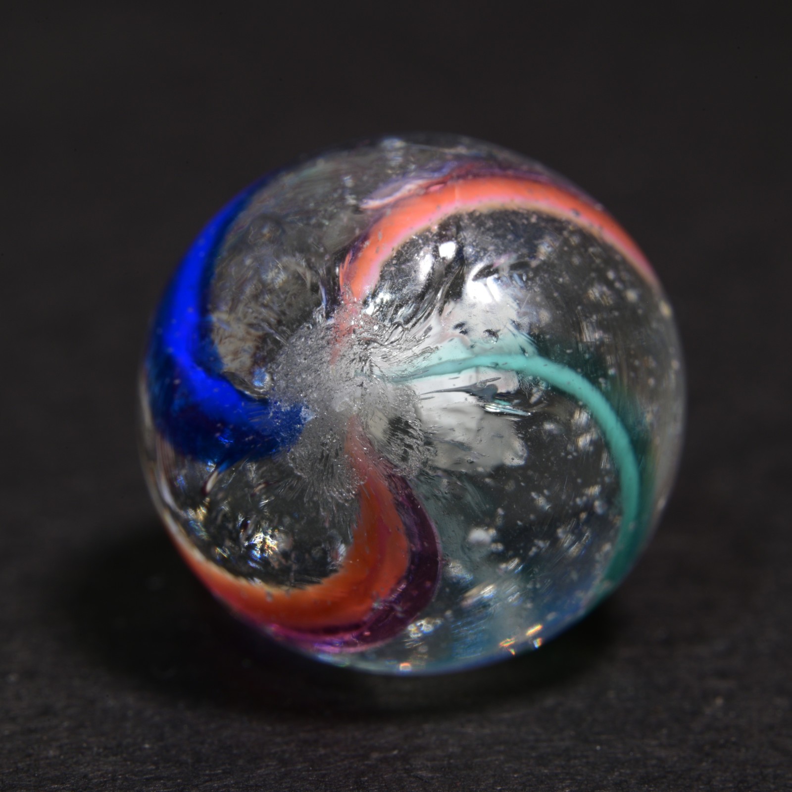 Solid Core German Handmade Antique Marble Classic Bubbly Design 14.5mm 9/16”