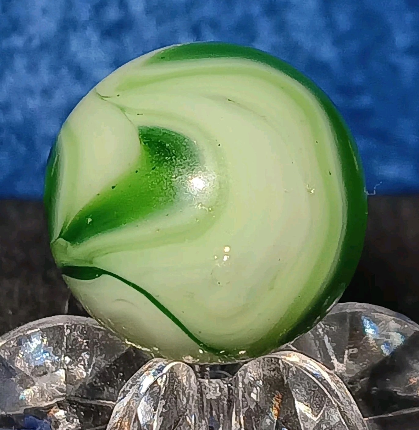 Vintage Alley Agate Swirl Marble. .63″ Near Mint. W-Chunky AV. Stunning Example