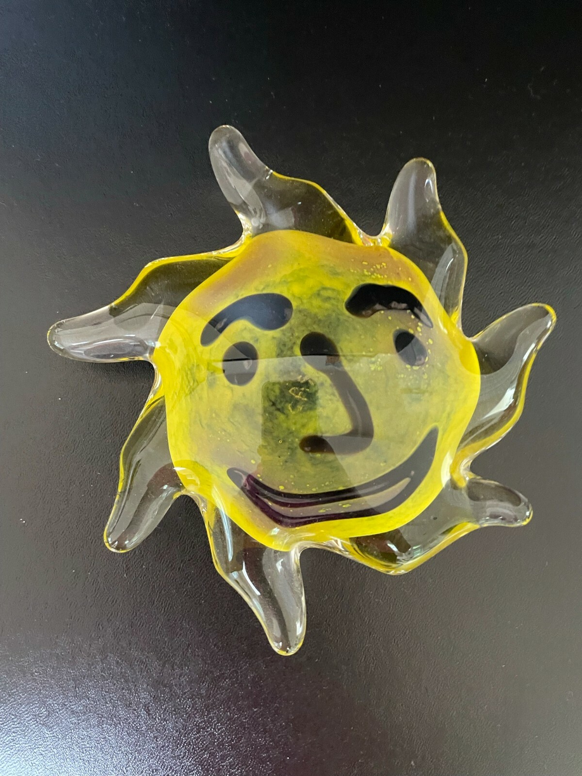 Vintage and Rare ! Brad Pearson Sun Art Glass sculpture Paperweight 1998