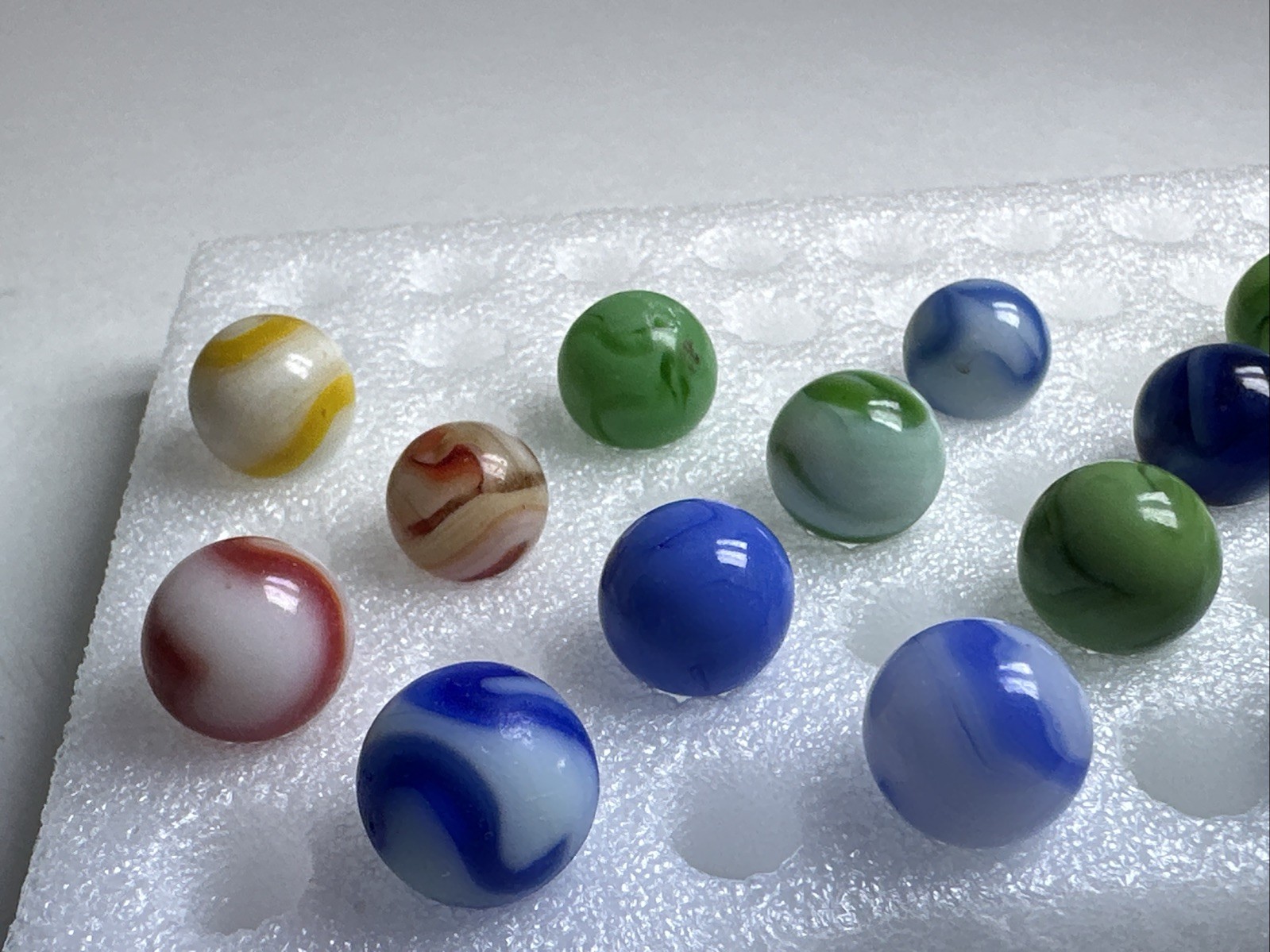 360 Lot Of 20 Vintage Alley Agate Swirl Marbles!