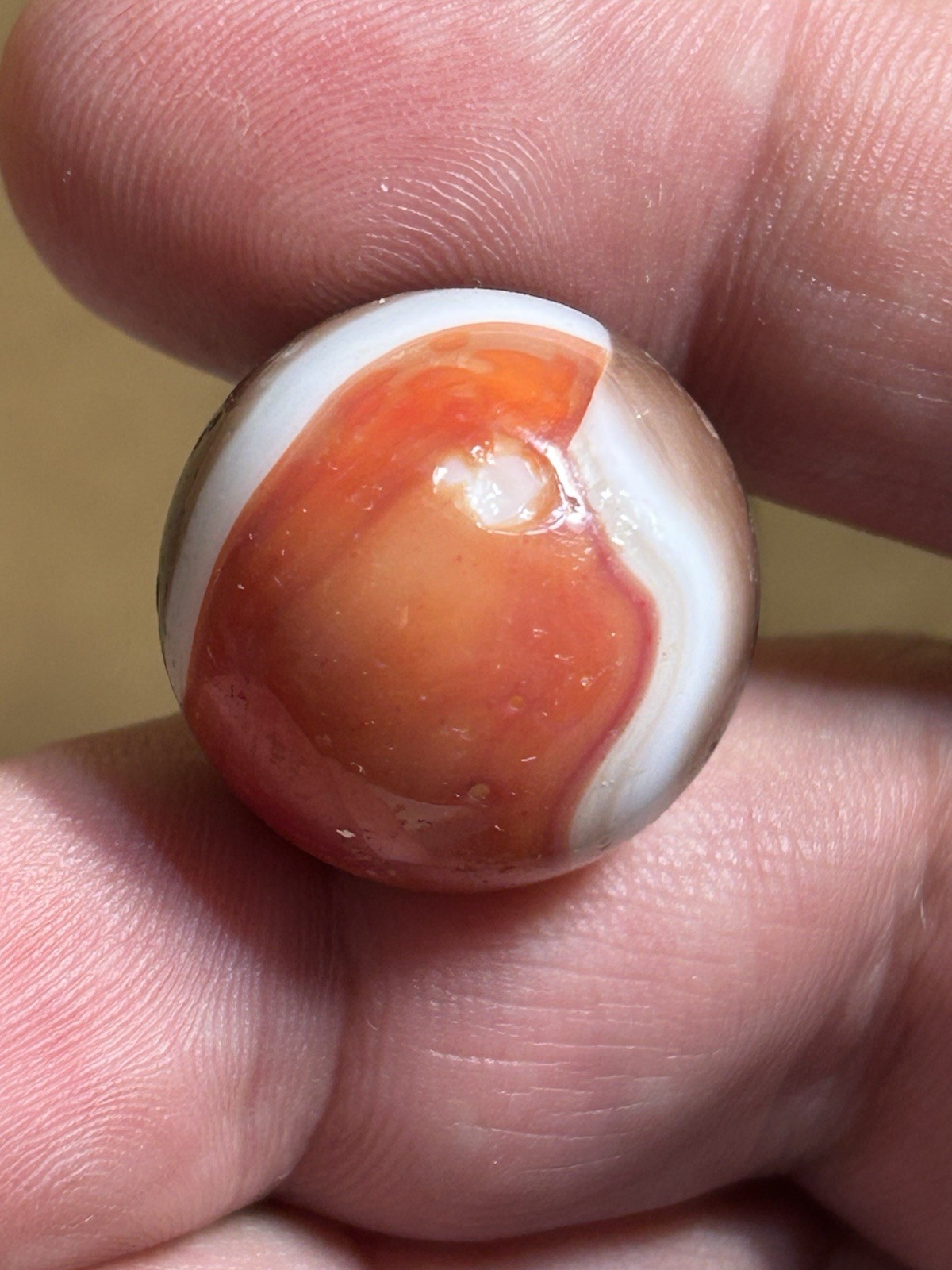 Vintage Vitro Twisted All Red .86 Inch Shooter Marble