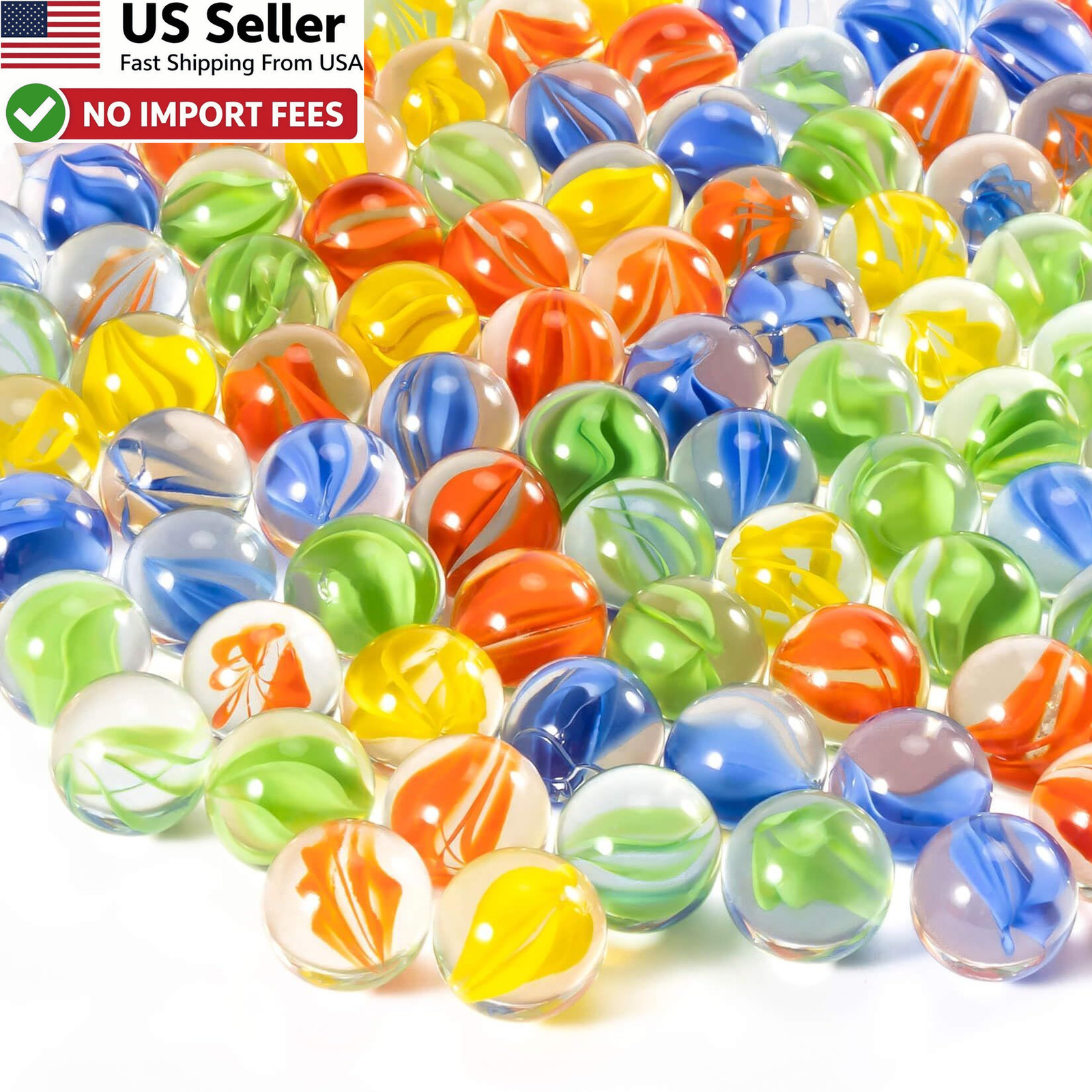 Glass Marbles Bulk 98Pcs Sukh Cat Eye 14mm 16mm Mix Color Chinese Checkers Decor