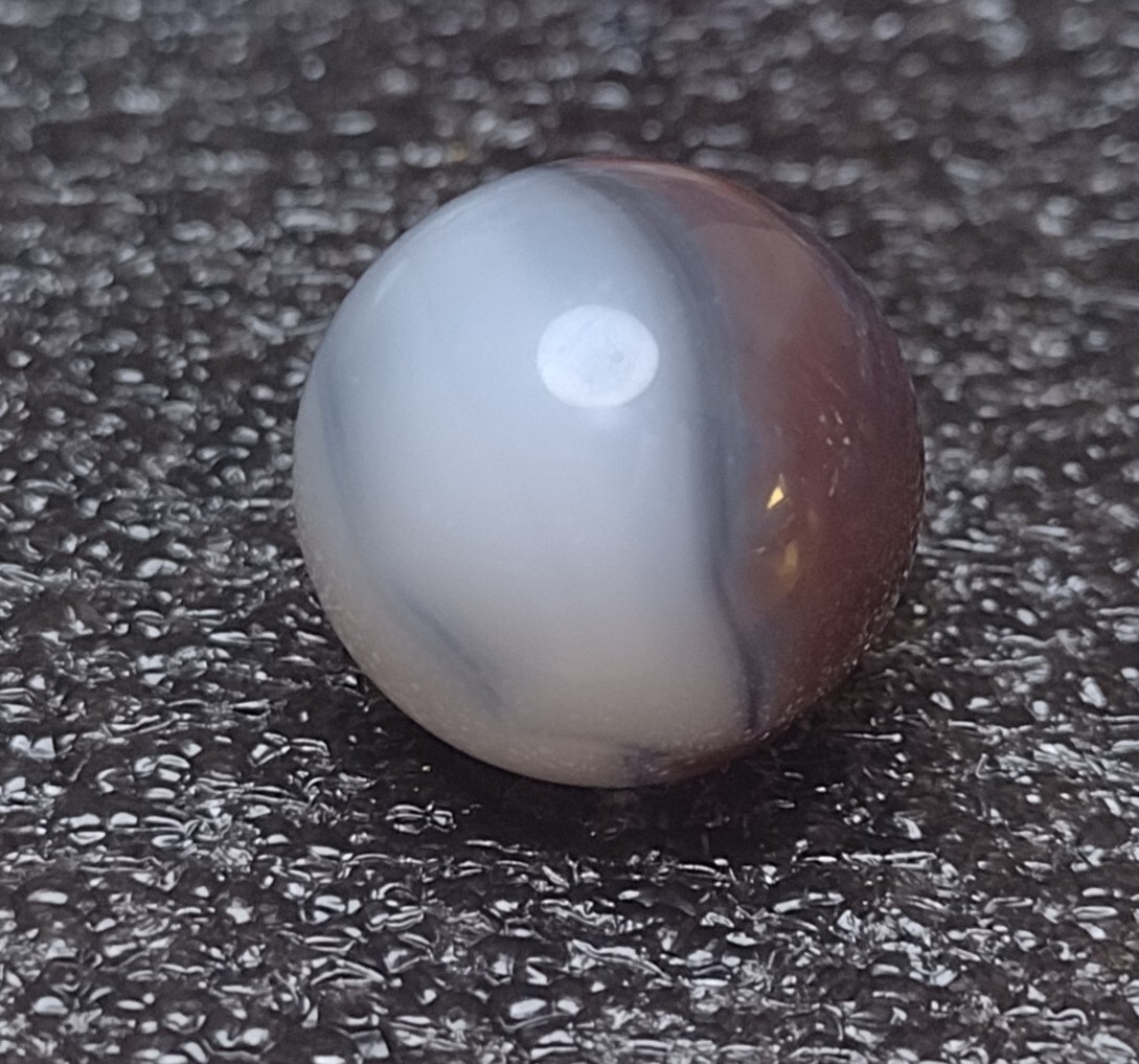 Dark Amethyst Purple Opaque Early VITRO Conqueror Patch Vintage Marbles NM+ .60″