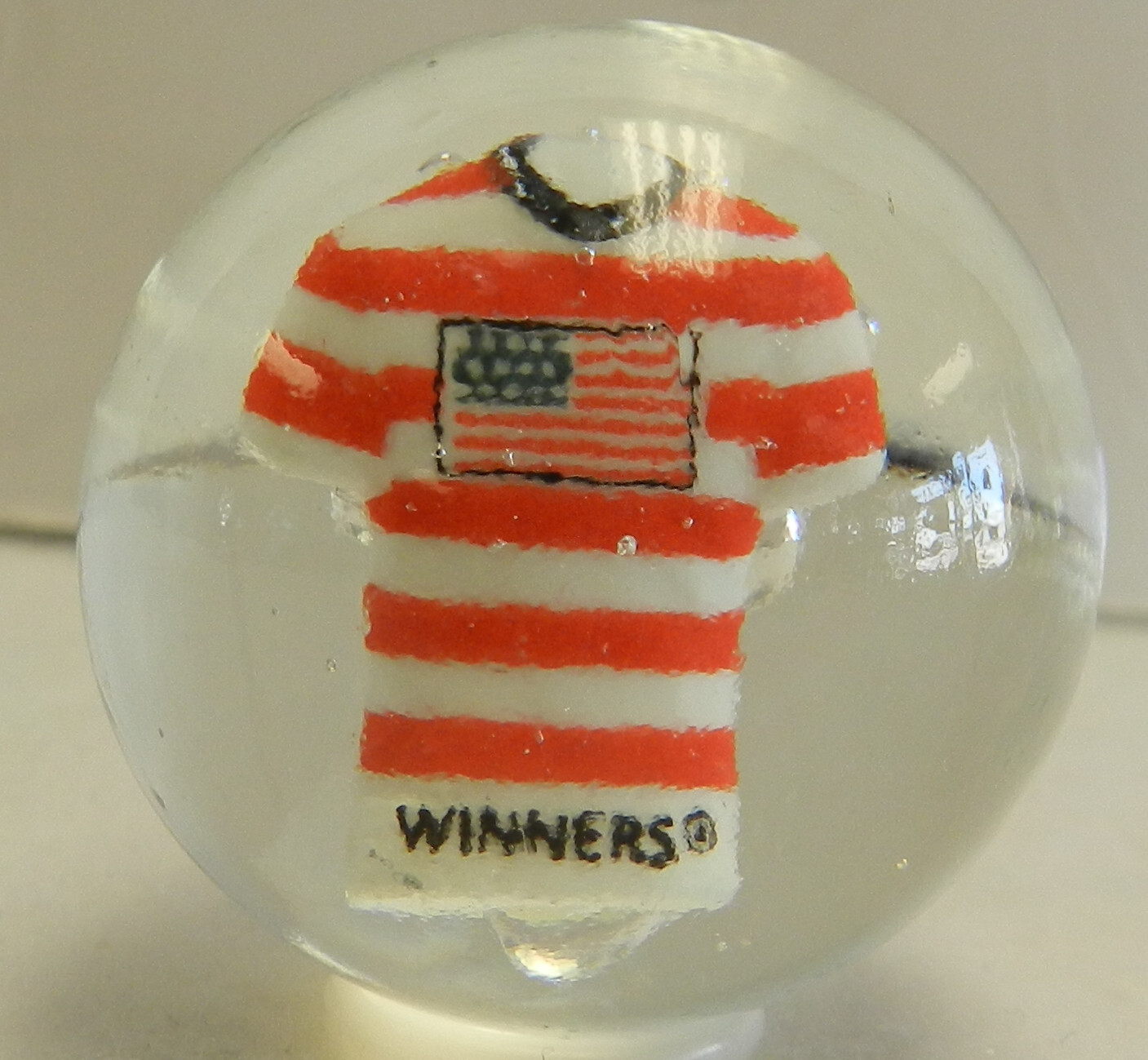 #17750m USA Soccer or Football Contemporary Jersey Sulphide Marble 1.34 Inches