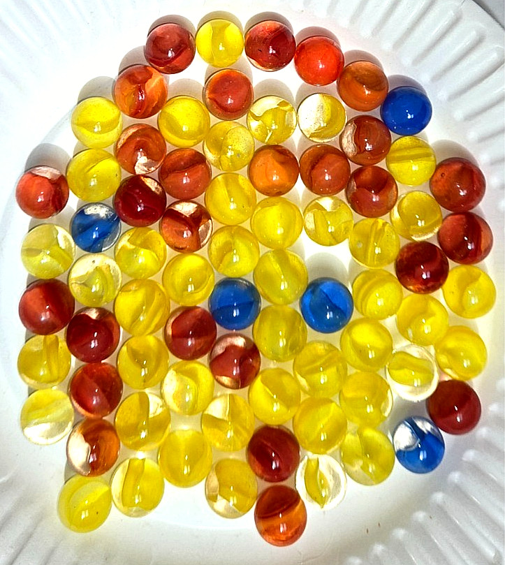 Vintage Cat’s Eye Marbles – (Lot of 75) From Estate Sale