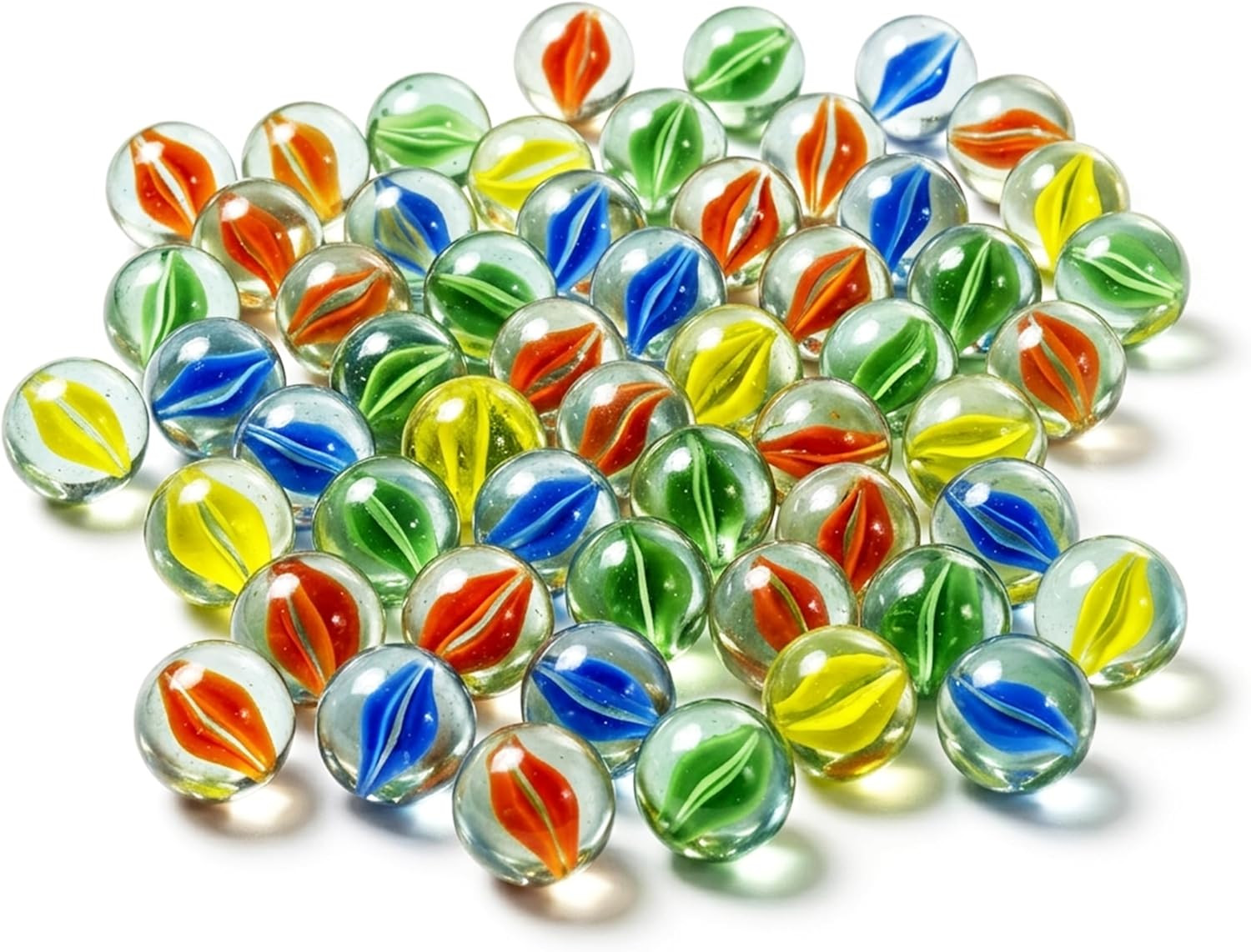 Marbles for Kids 40 Pcs Cat’S Eye Glass Marbles – Uniform 16Mm (0.63″) 4 Colors