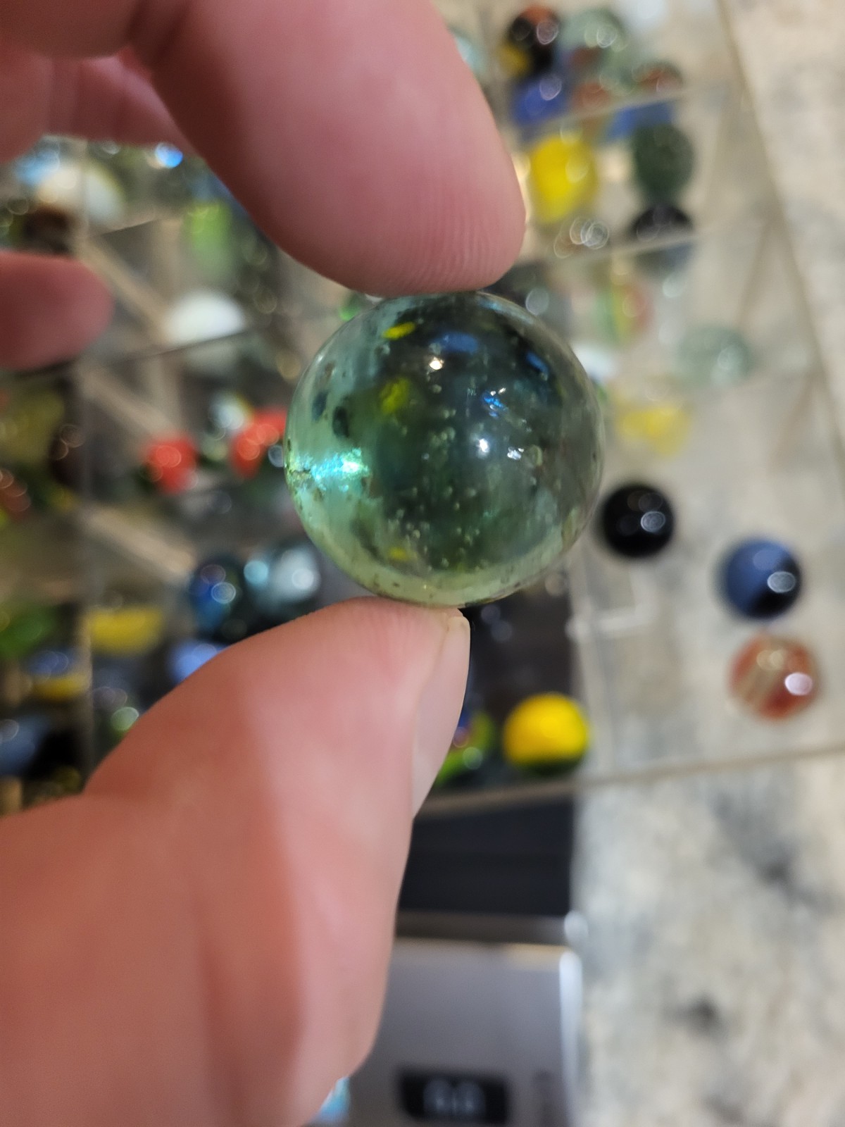 LOT of 125 Vintage Marbles COLLECTION with Organizer Slots