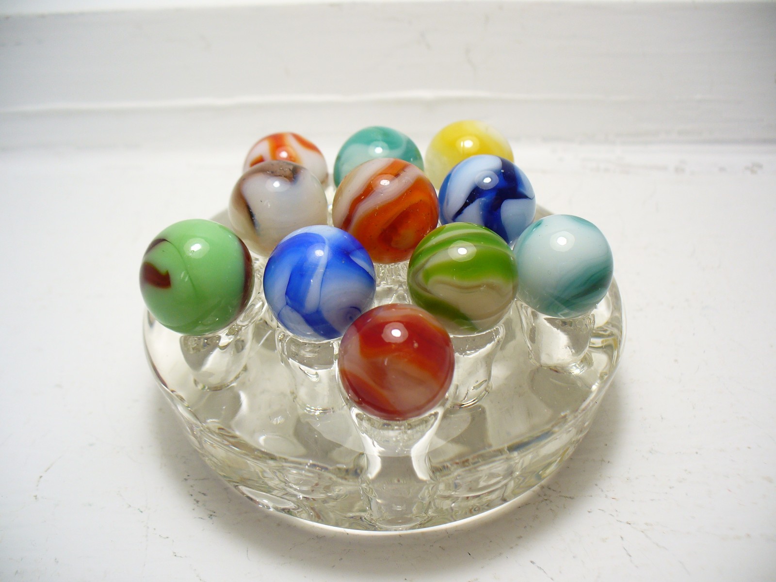 #1105 Marbles 11 pcs. Vintage West Virginia Swirls Alley, Champion