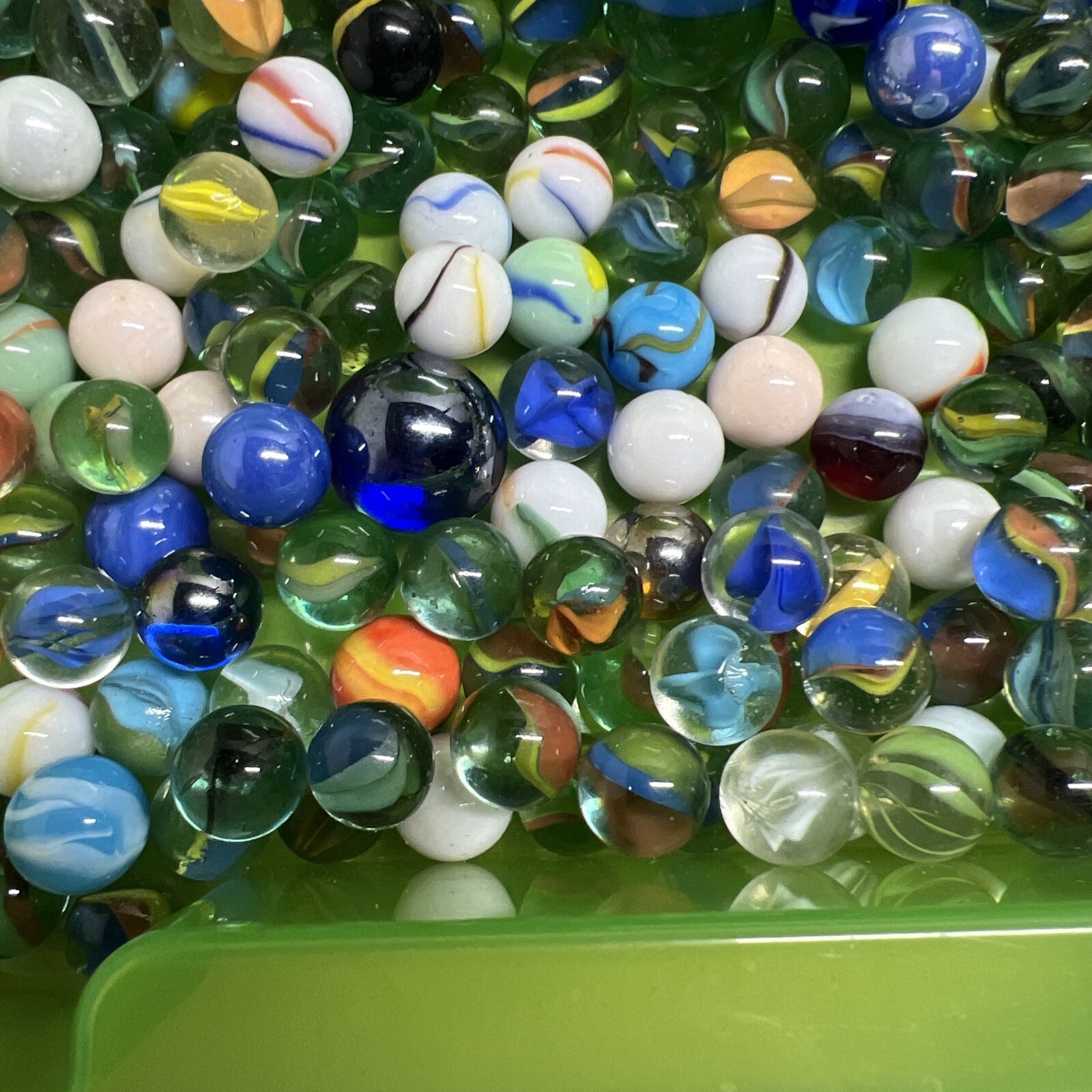 ESTATE FINDS Marbles Large Variety Lot Great Pieces Unsearched See Pictures 7lbs