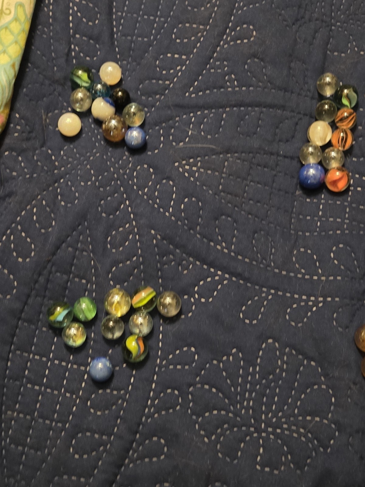 HUGE Lot 118 VINTAGE Marbles Mixed Sizes, Large 35mm + Ball Mason Jar