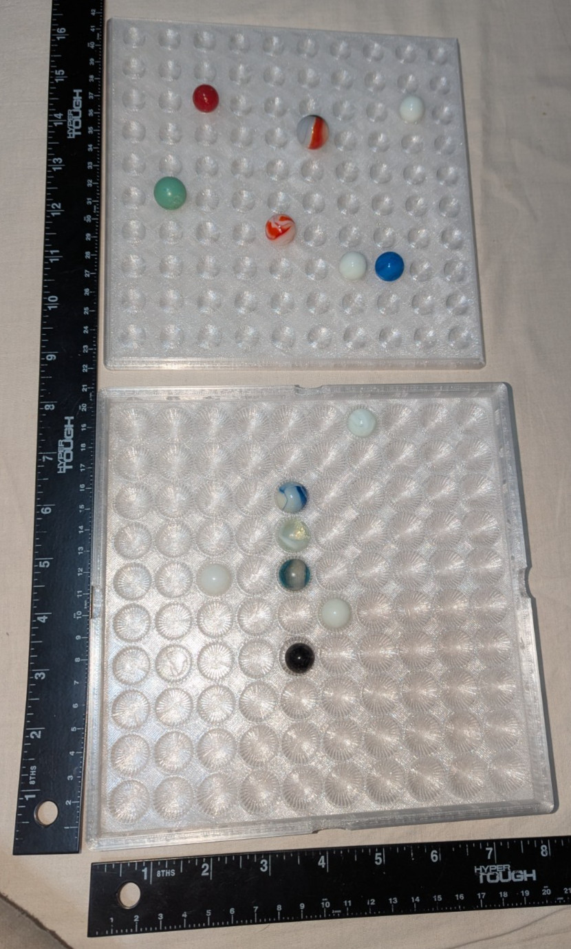 NO MARBLES – 100x 17mm Marbles Transparent 3D Print Display Storage Tray Case