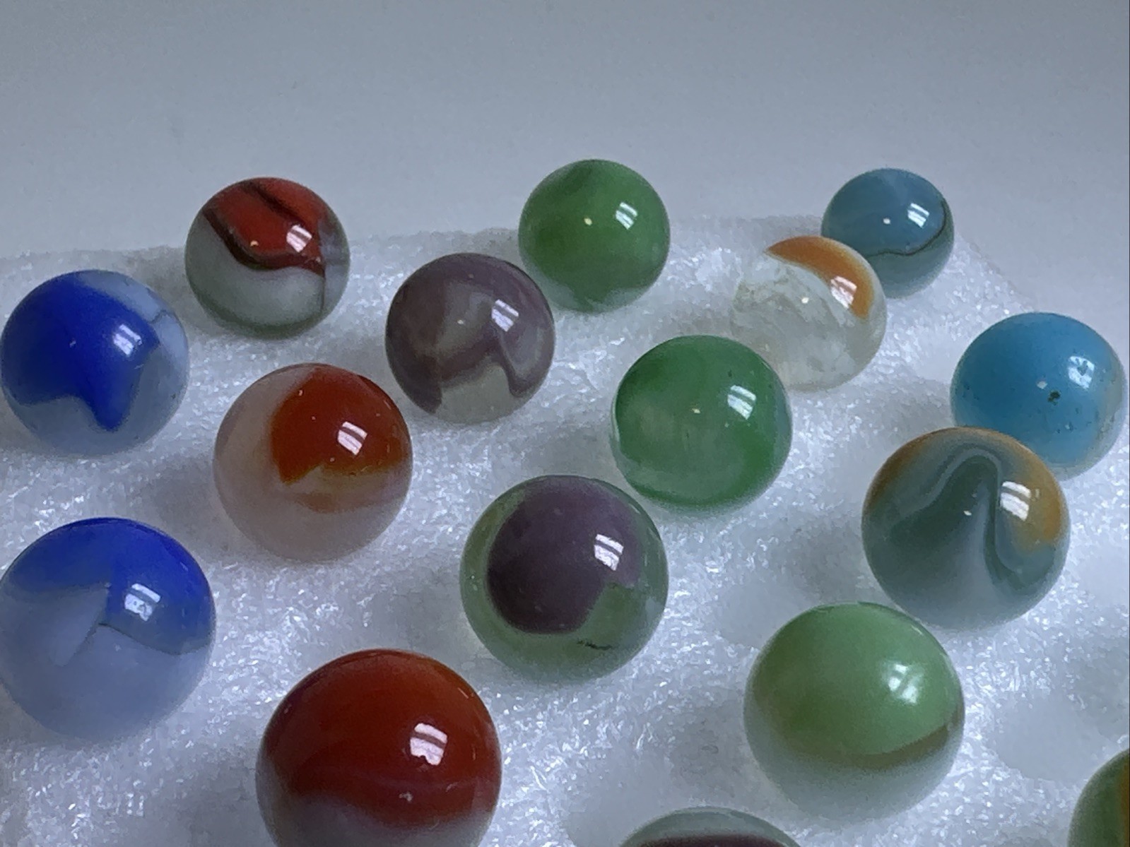 393 Lot Of 30 Vitro Agate Conqueror Vintage Marbles!