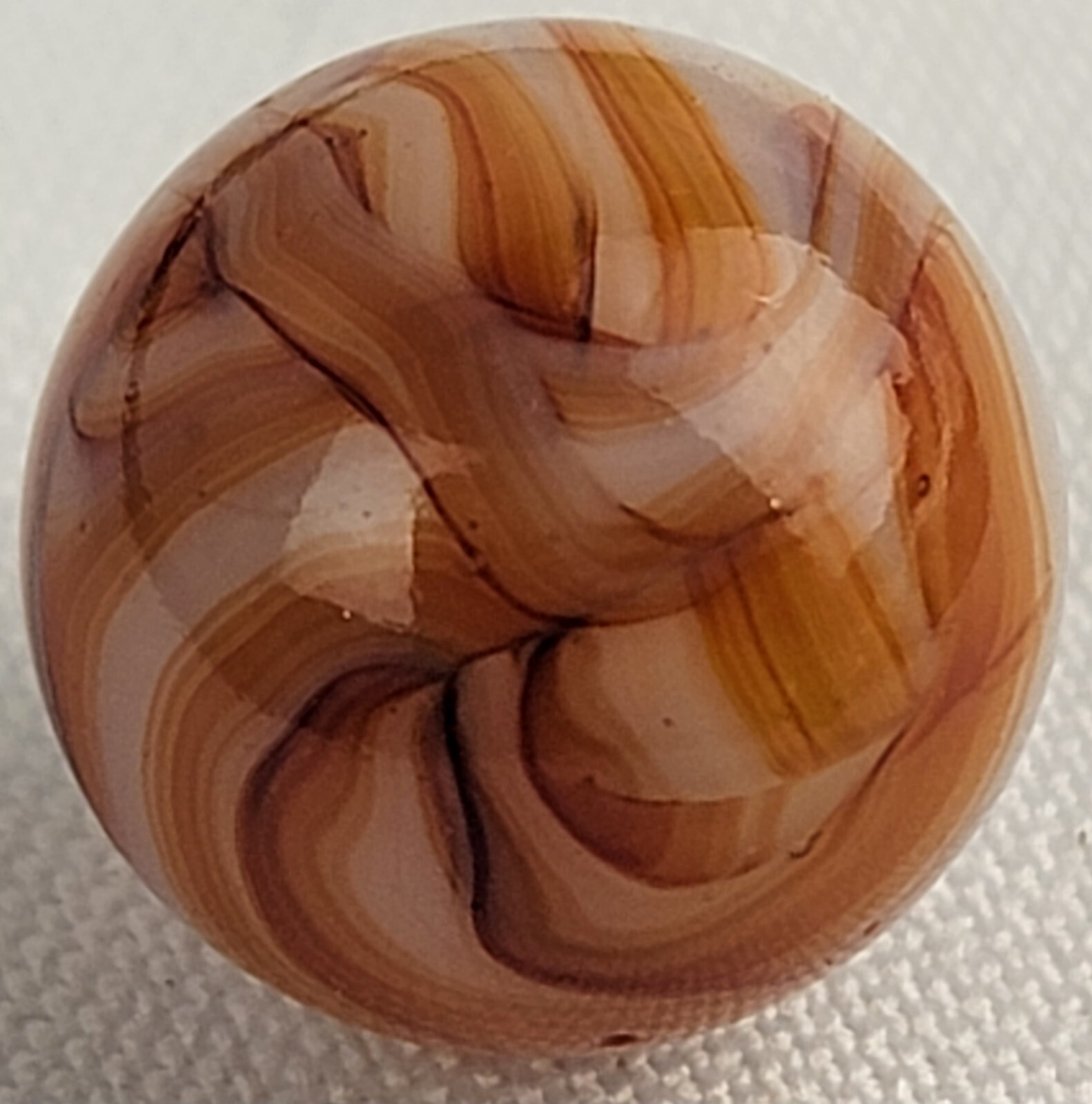 Alley Agate Vintage Marble Translucent Swirl MINT Cadmium GLOW .66