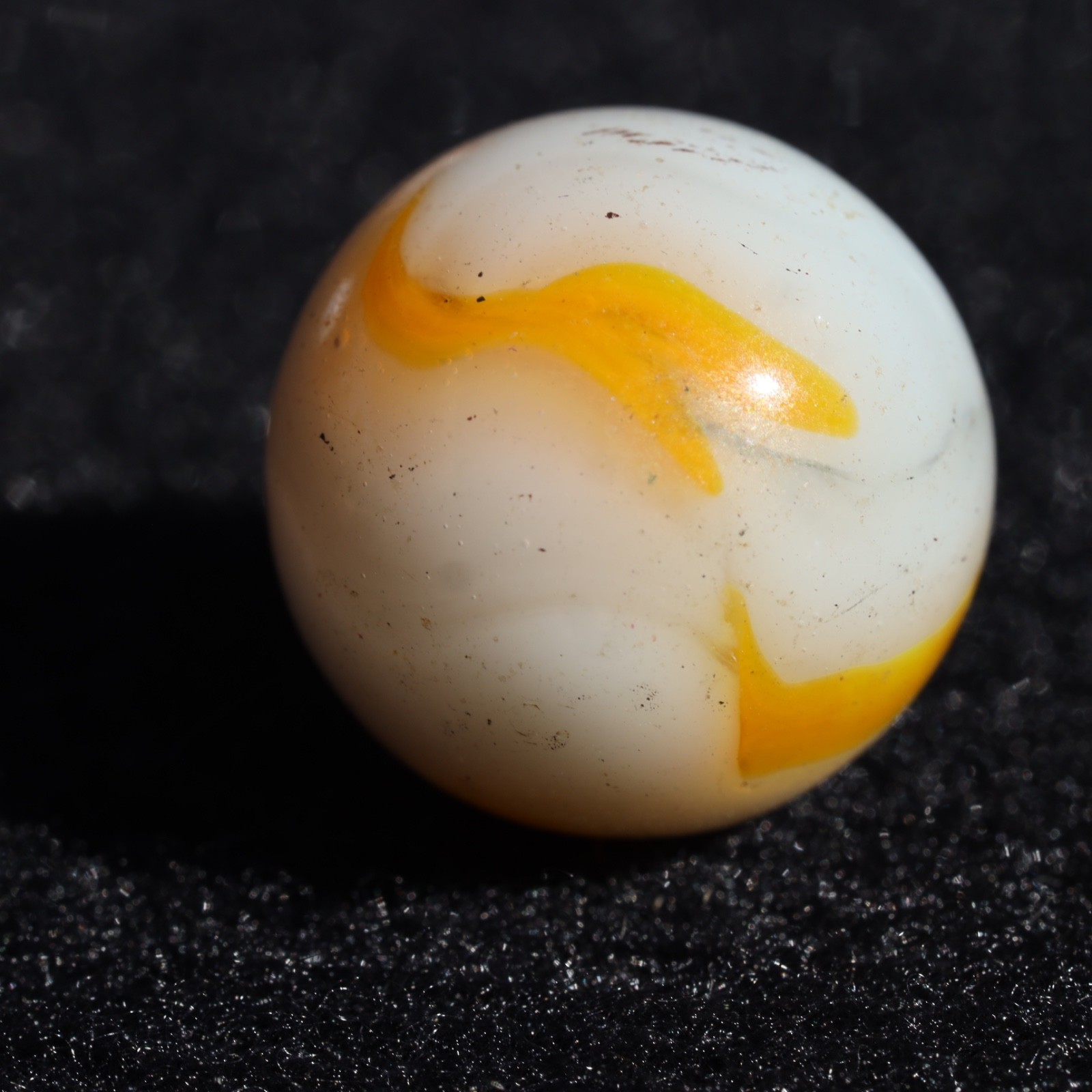 ALLEY Yellow WV West Virginia Swirl Marble 5/8″ NM Combined Shipping
