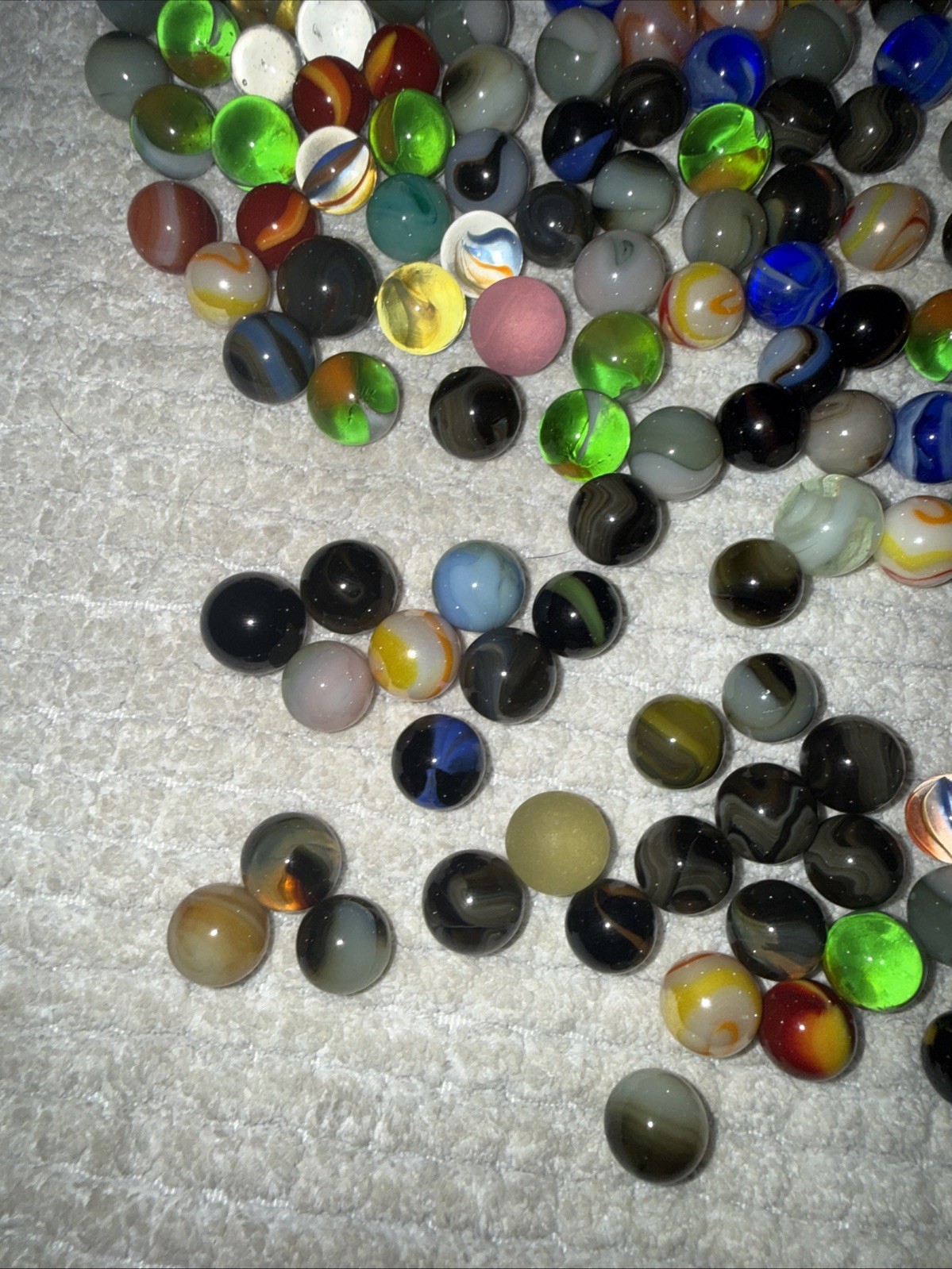 VINTAGE/Antique ESTATE 3 Lb. MARBLE LOT with Vintage Jar (unsearched) 11-13mm.