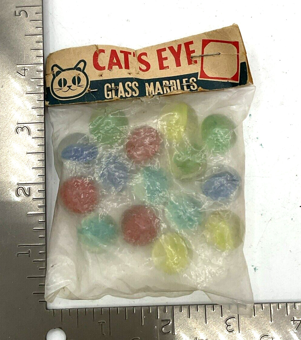Lot of 2 Vintage Cat’s Eye Marbles Made in Japan Unopened 15 in Each Dime Store