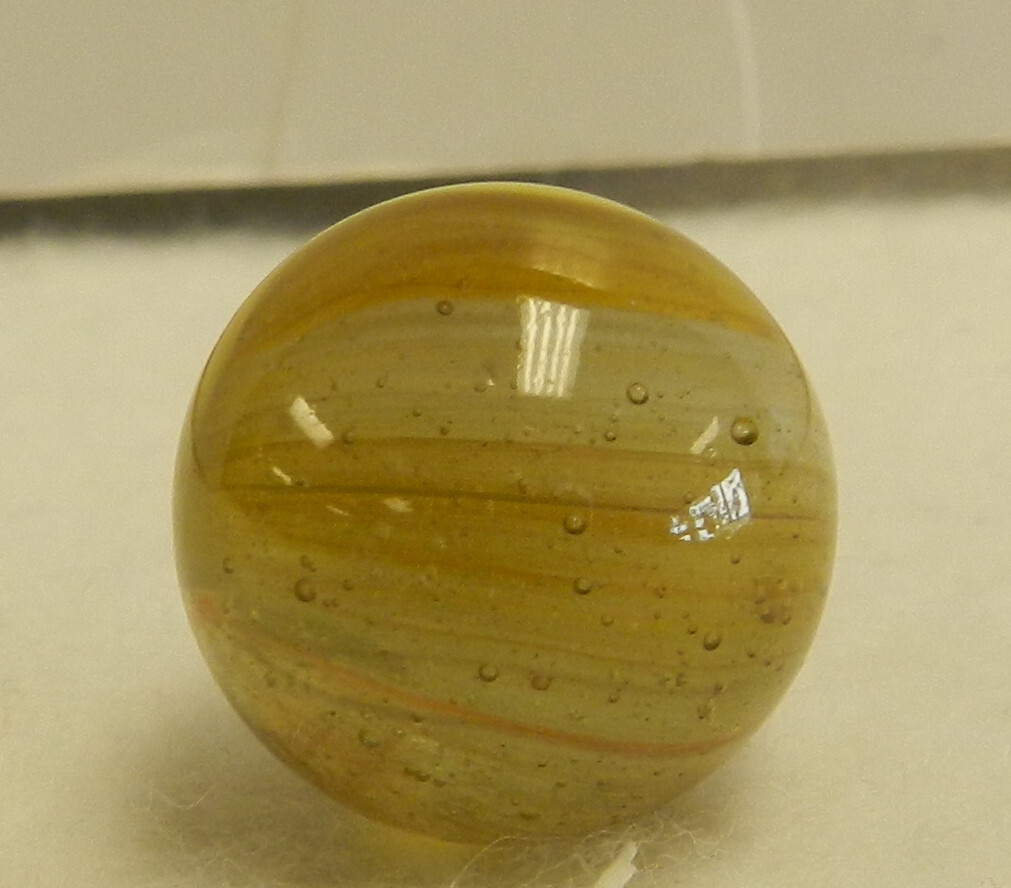 #19271m Nice Vintage Master Marble Master Glass Sunburst Marble .71 Inches *Mint
