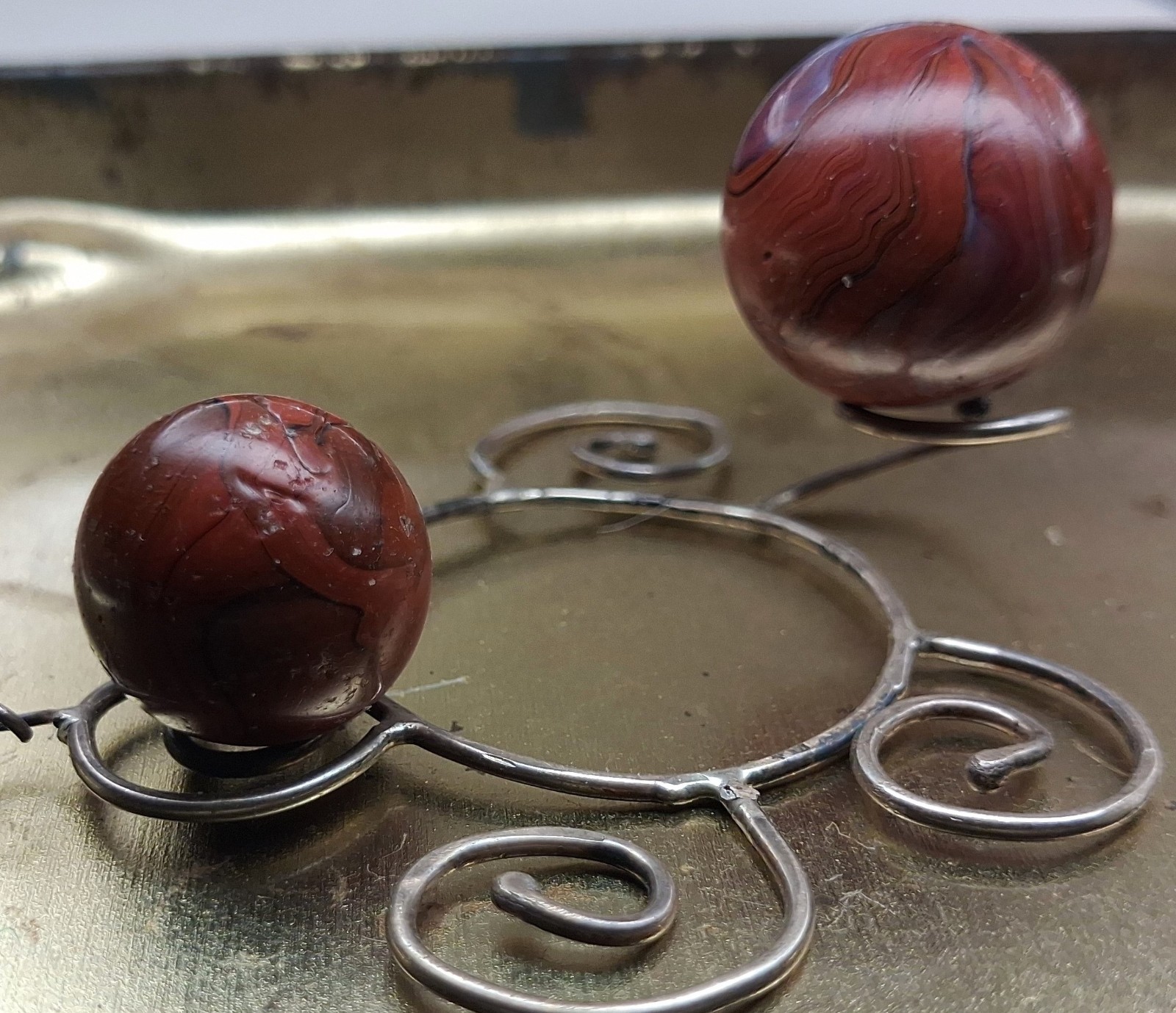 Vintage BRICK Remelt Marbles – Solid Oxblood Rare HTF .65-.81 Fortunate Find!