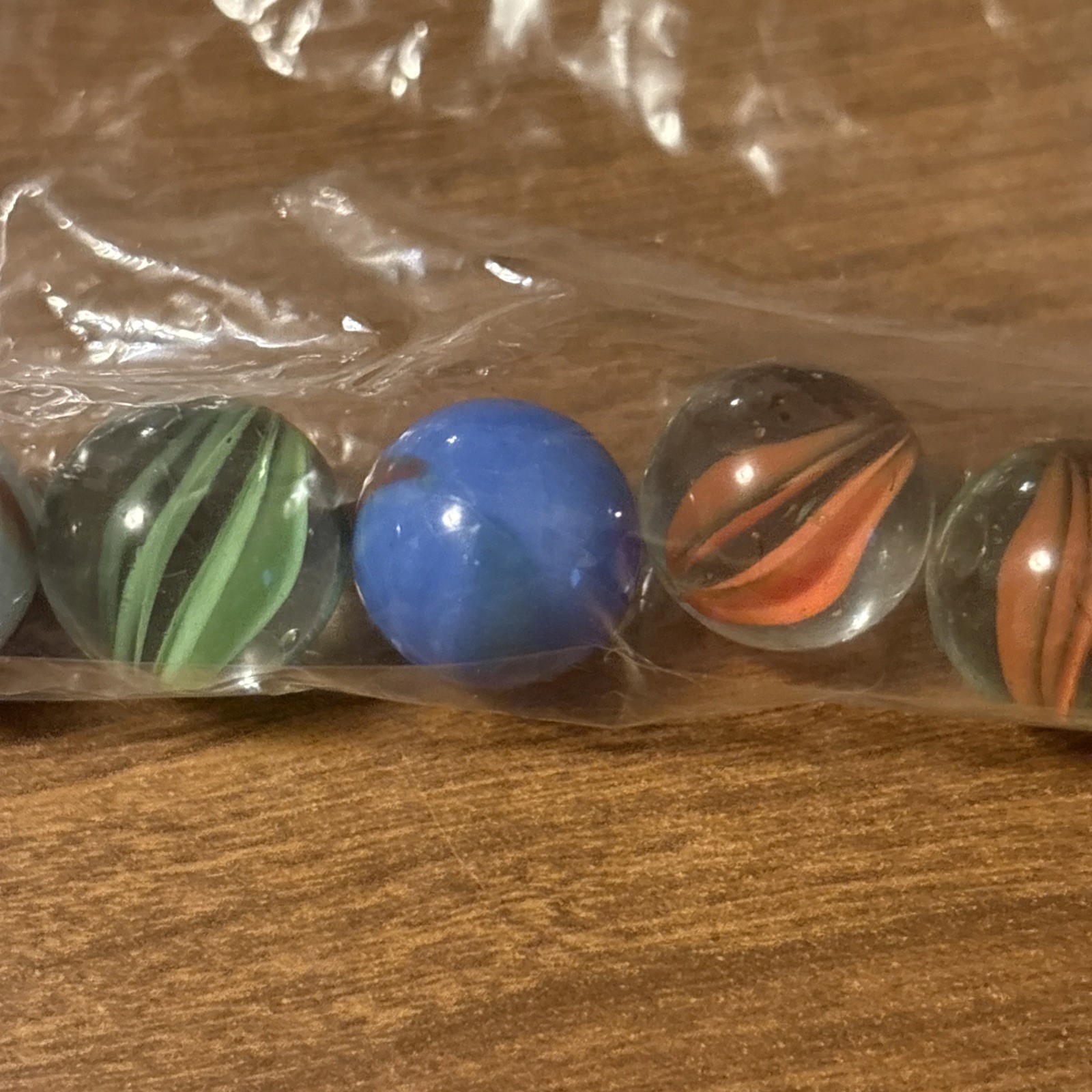 Lot Of 8 Glass Marbles As Pictured Unknown Origin/Age 4 Opaque 4 Clear