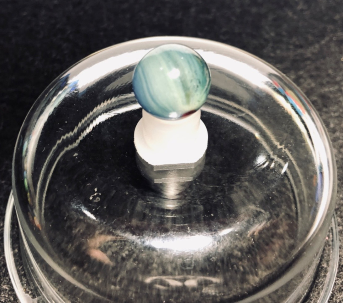 Vintage Akro Agate Sparkler Mint 21/32″ Very Nice HTF UV Reactive