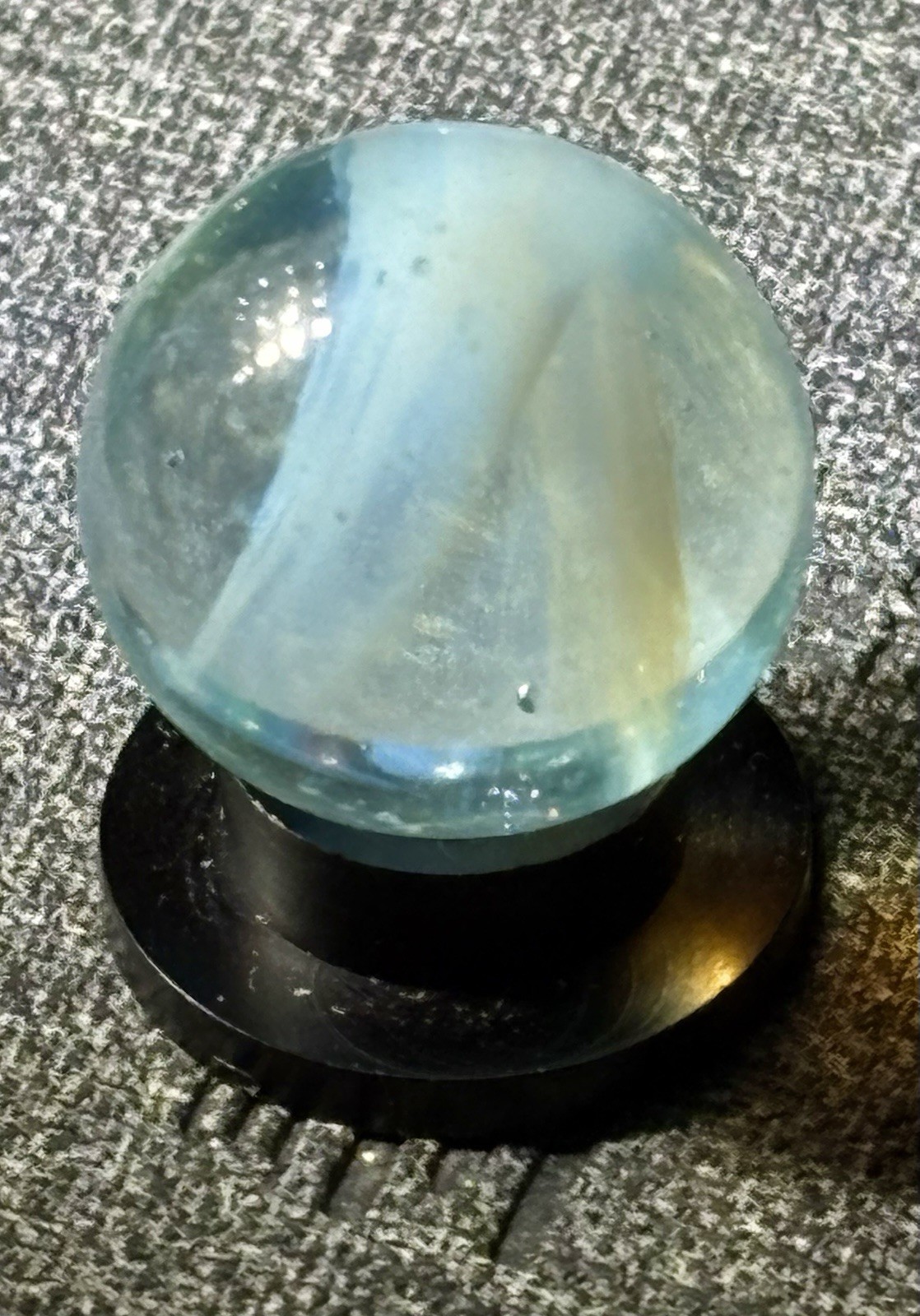 VTG Jackson Swirl Marble Clear/White .60” Mint ! HTF