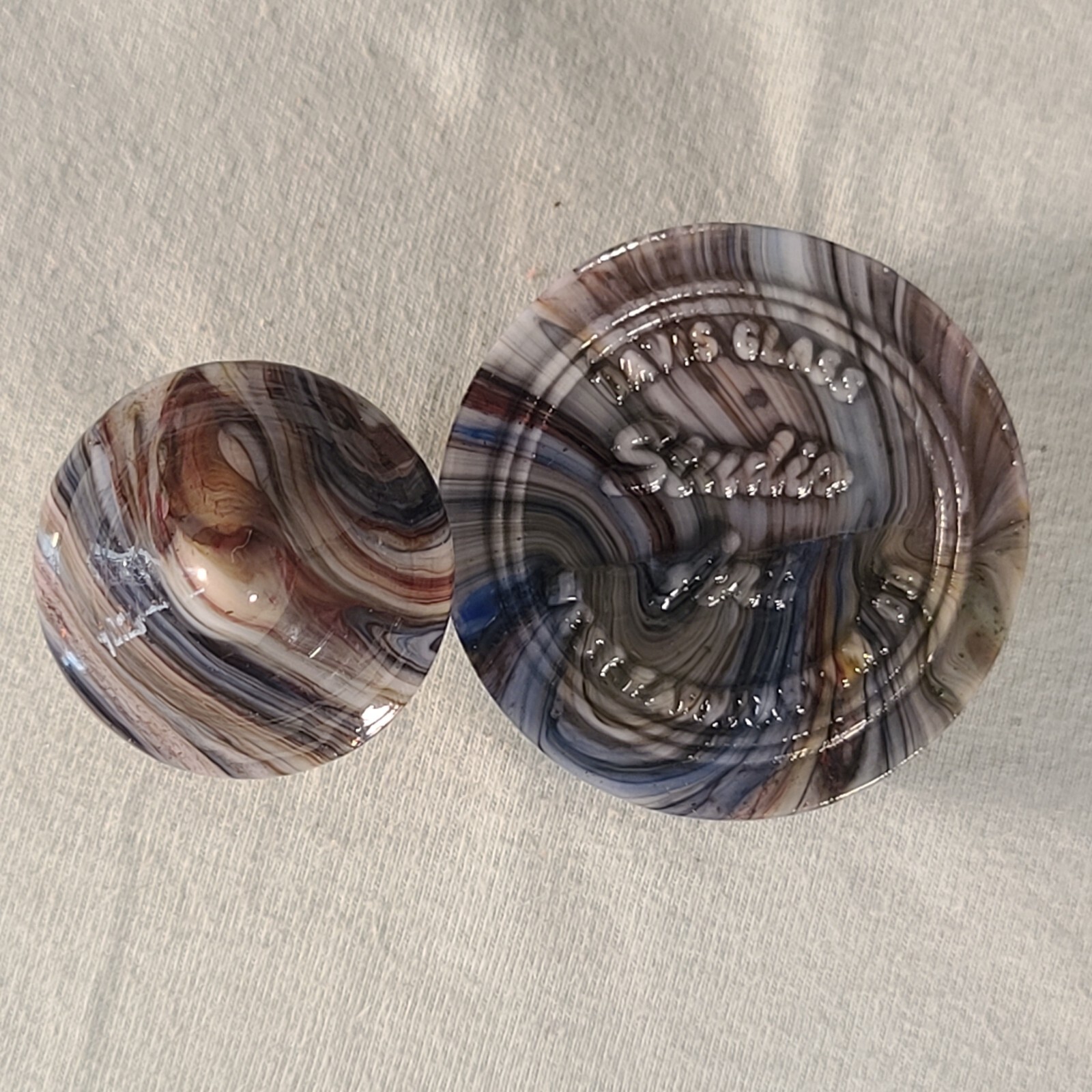 ANDY DAVIS, Glass Art Spinning Top & Base, Jabo Joker Run (?), #360C