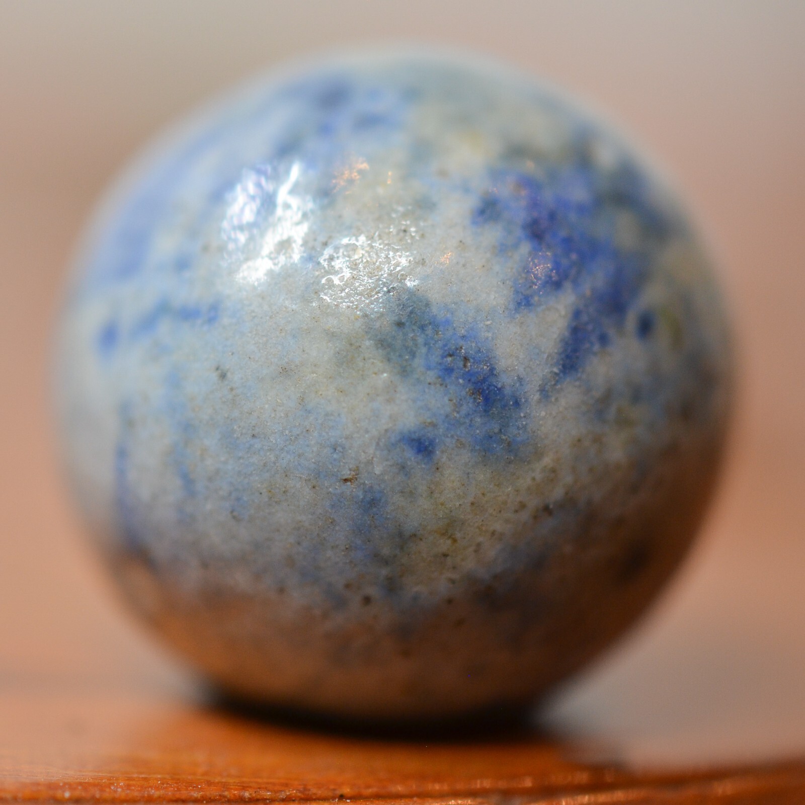 Nice Crockery Marble, Handmade 0.71 inches, Mint, 1860-1920, Germany, S1493