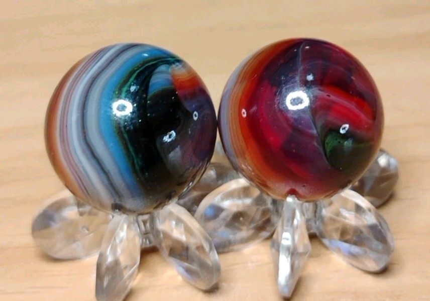 .72″-.70″ D.A.S. MARBLES LOT 🔥FABB COASTAL🔥 GLASS SWIRL TOYS-GREEN AV. NM+