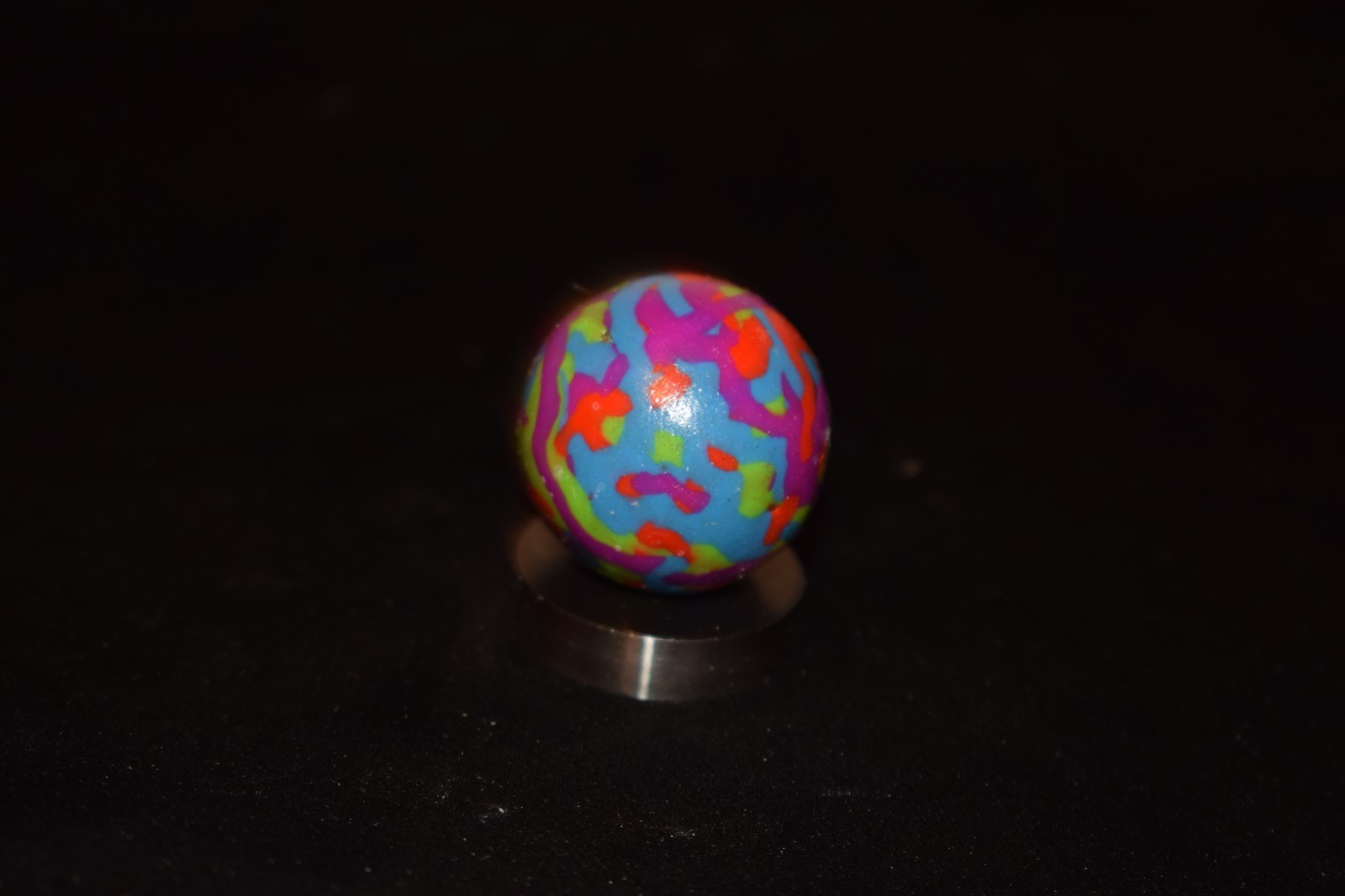 🍄 Psychedelic🍄 Kint Ball Polymer Clay U👽V Reactive Marble LARGE size 1.080″🍄