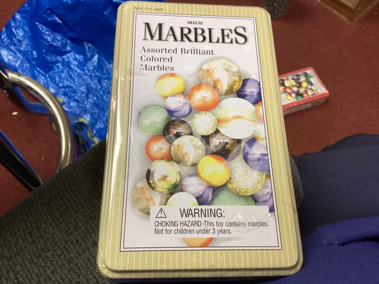 NEW Kids Collection Deluxe Marbles In Tin Box – Over 160 Marbles + Shooters