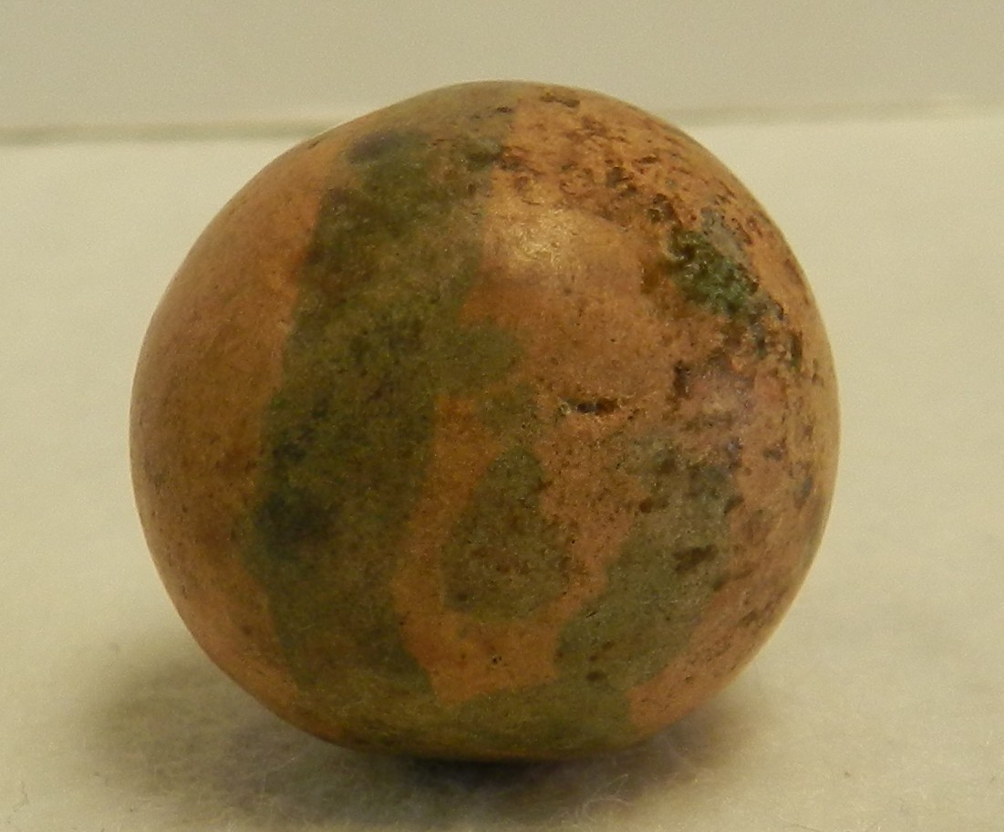 #19470m Vintage Dyed Pottery Shooter Marble