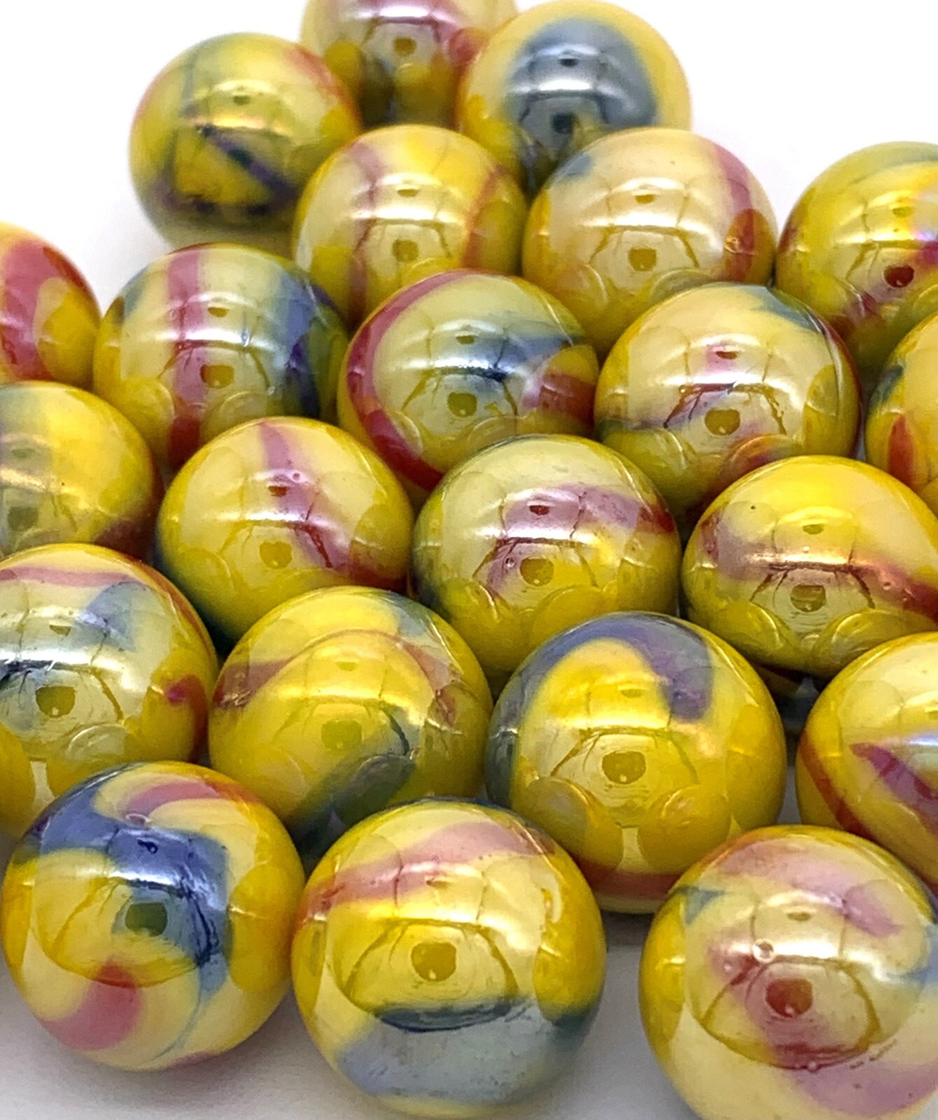 New for 2023! Bulk 16mm Tropicana Glass Marble Players 5/8″ Pk 50 Vacor HOM