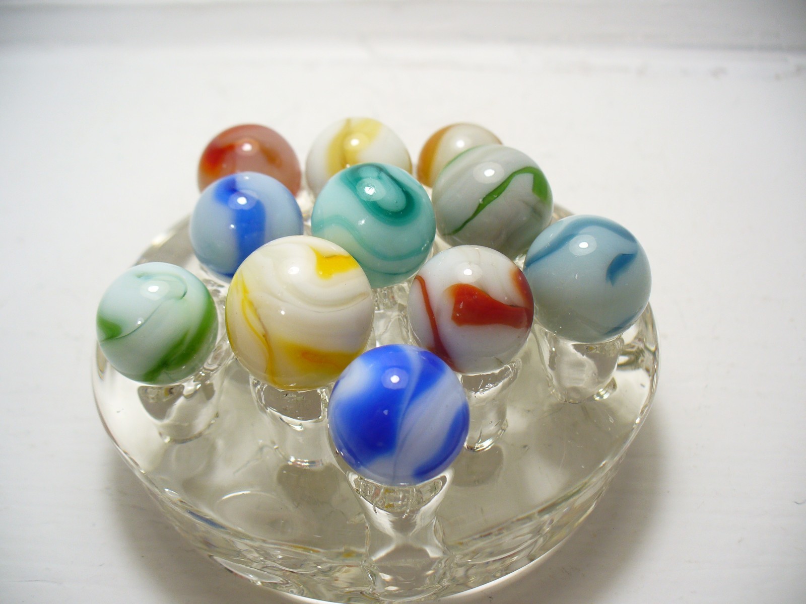 #1104 Marbles 11 pcs. Vintage West Virginia Swirls Alley, Champion