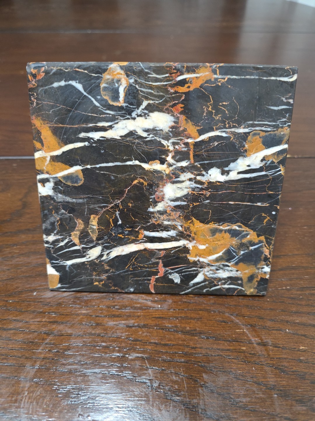 Vintage Black & Brown Marble Pyramid