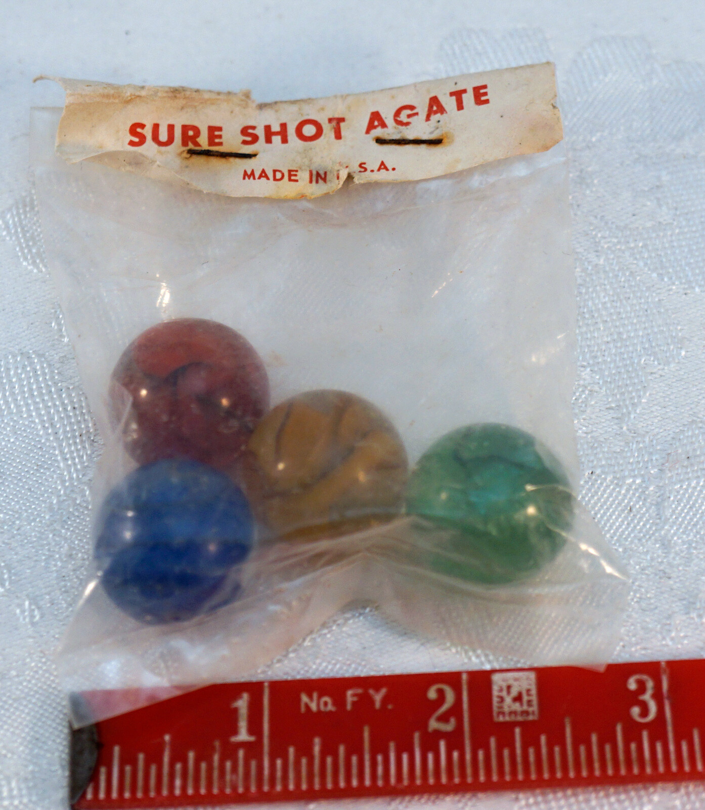 Marbles in Unopened Bag Sure Shot 4 Shooter Size American Made Cats Eyes